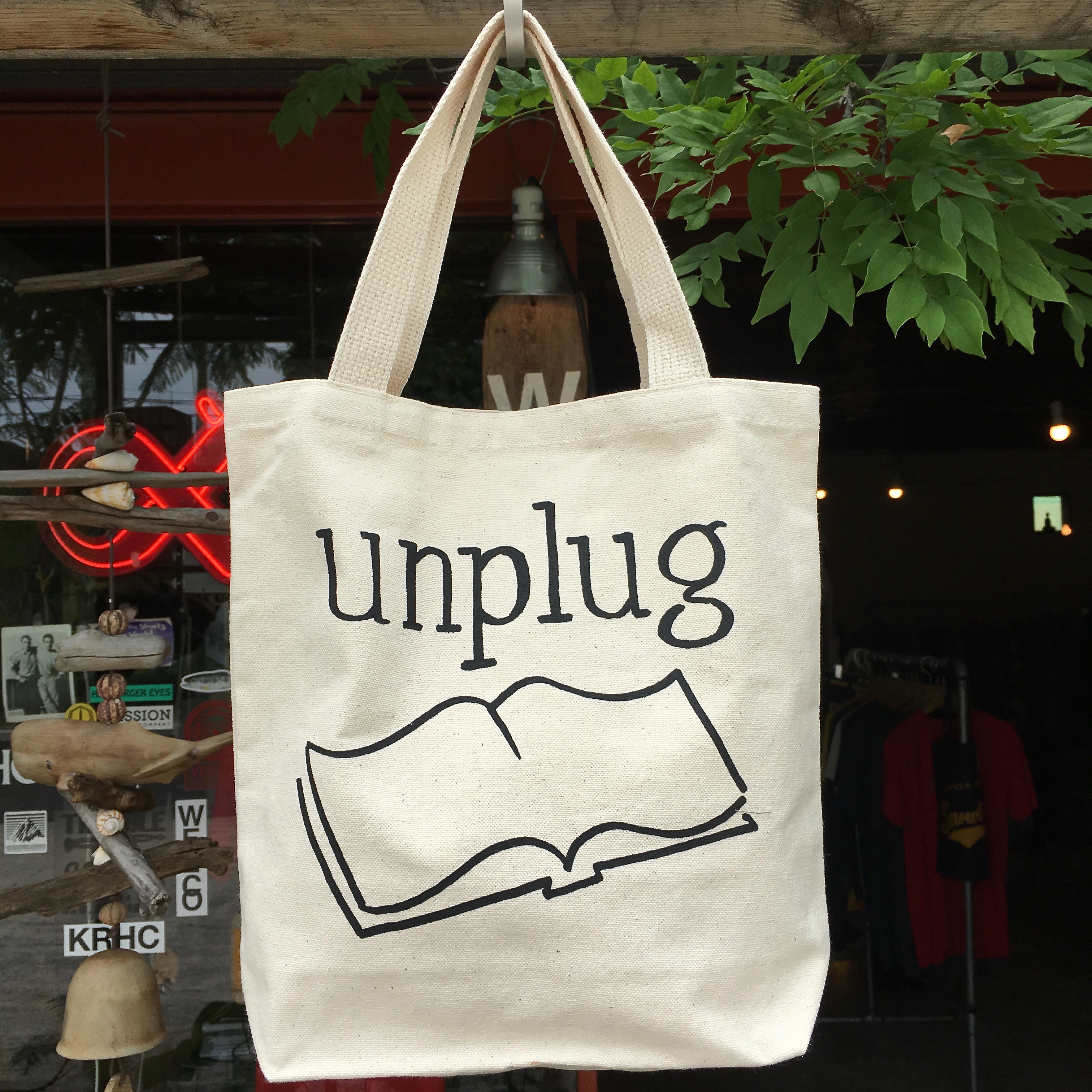  GREEN APPLE BOOKS : UNPLUG MINI TOTE BAG
