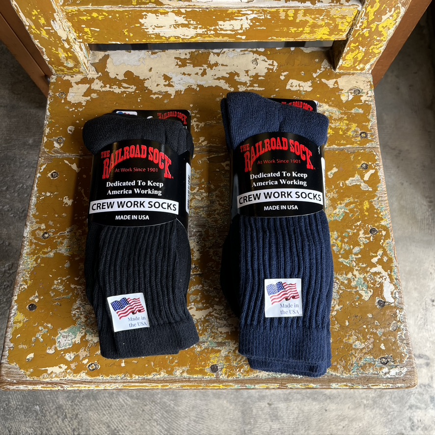 RAILROAD SOCKS : 3-Pair Crew Work Sock