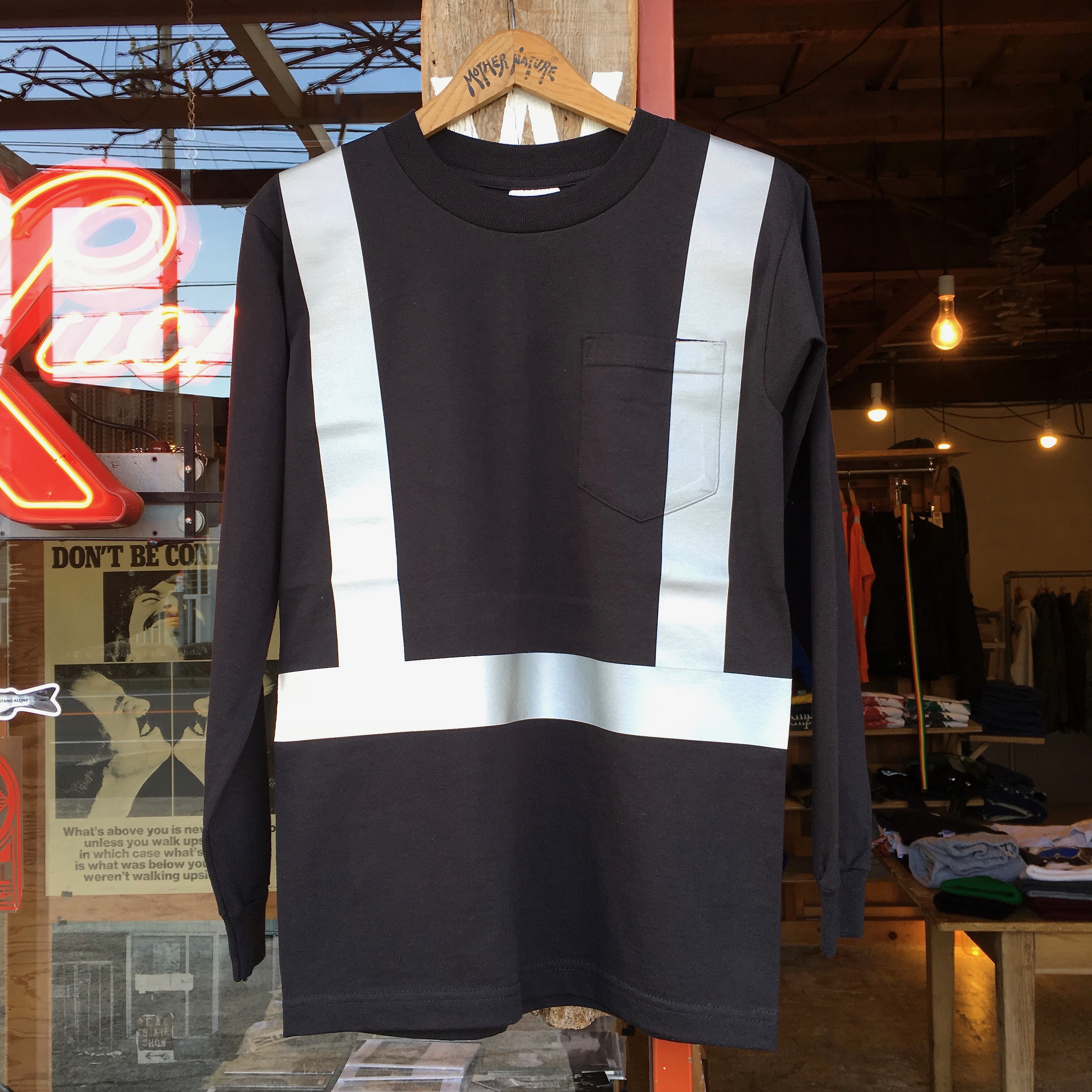 BAYSIDE : HI-VISIBILITY POCKET LONG SLEEVE TEE