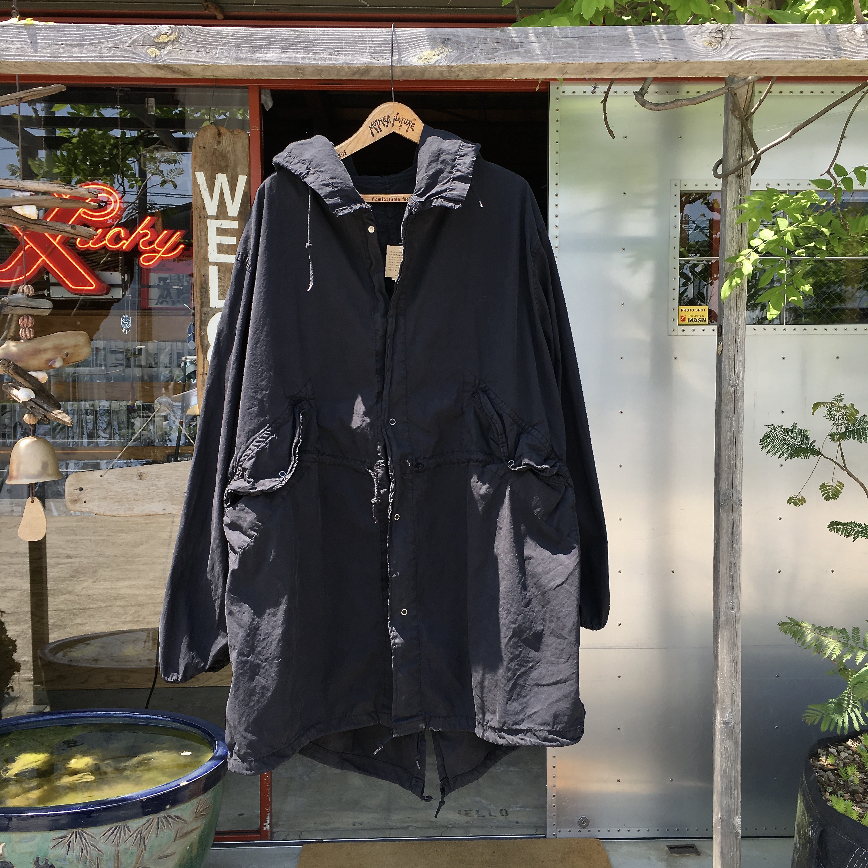 DEADSTOCK US GI SNOW PARKA ALL BLACK DYED W/POCKET