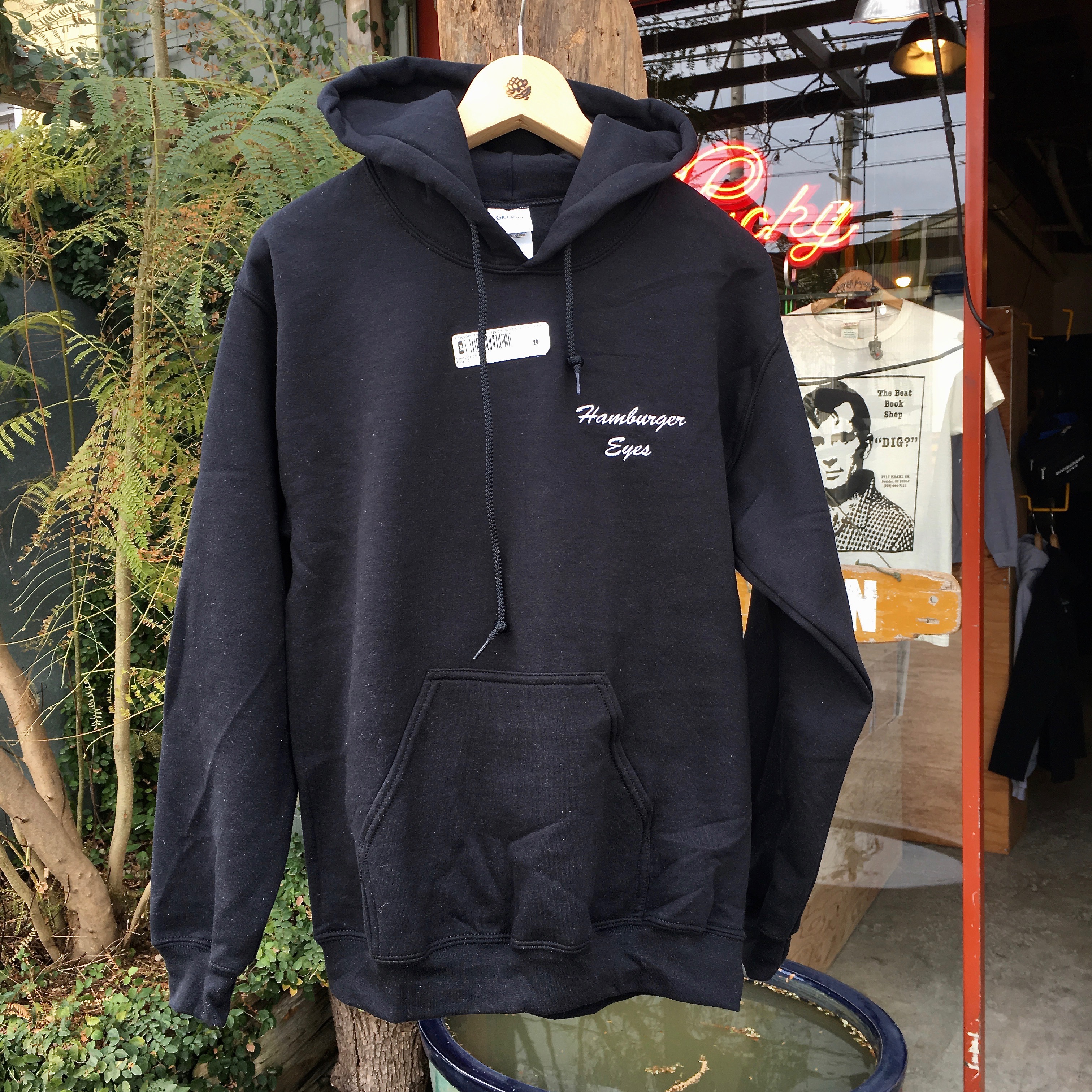 HAMBURGER EYES : BLACK HOODIE
