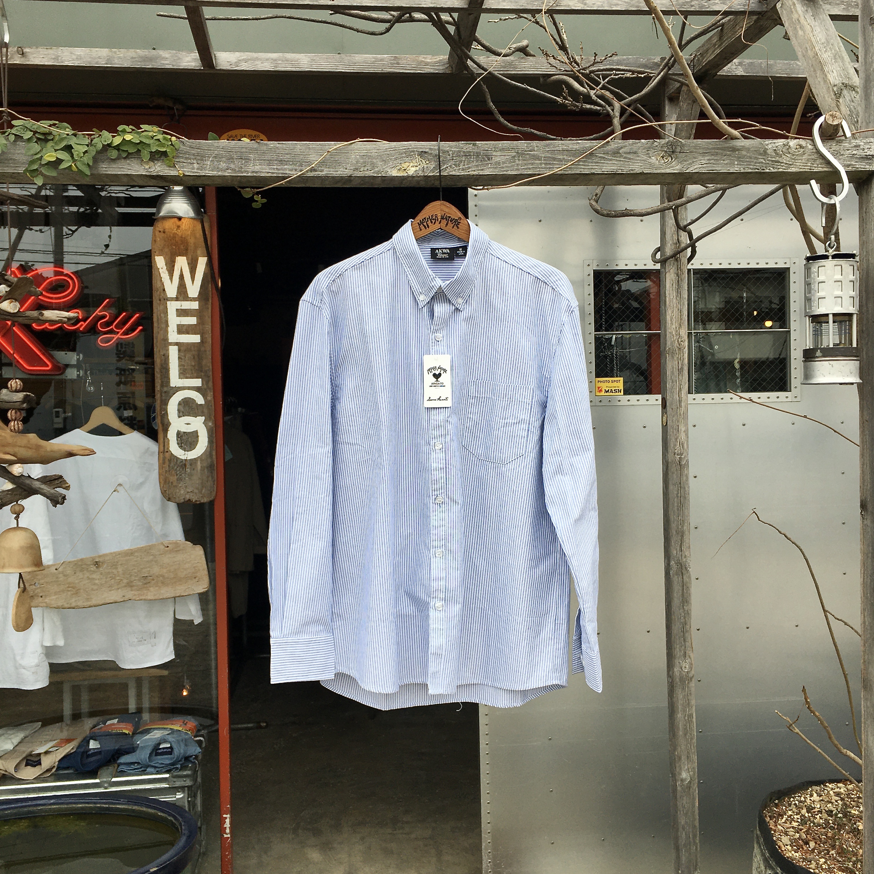 AKWA : OX BUTTON DOWN HIRT MADE IN USA 