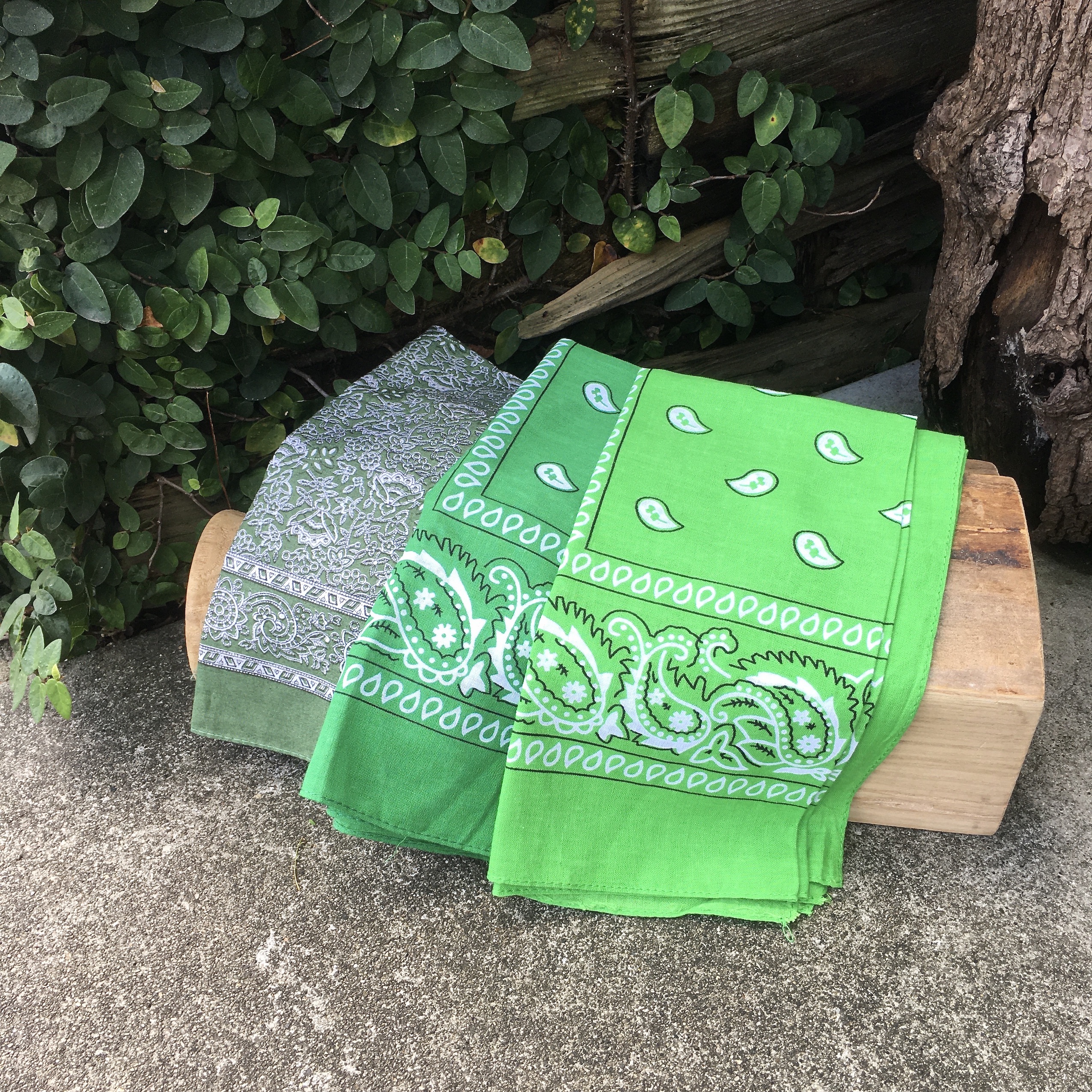 VINTAGE GREEN BANDANA