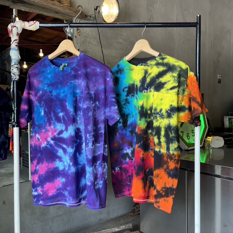 CROW TIPI TIE-DYE : Pocket tee