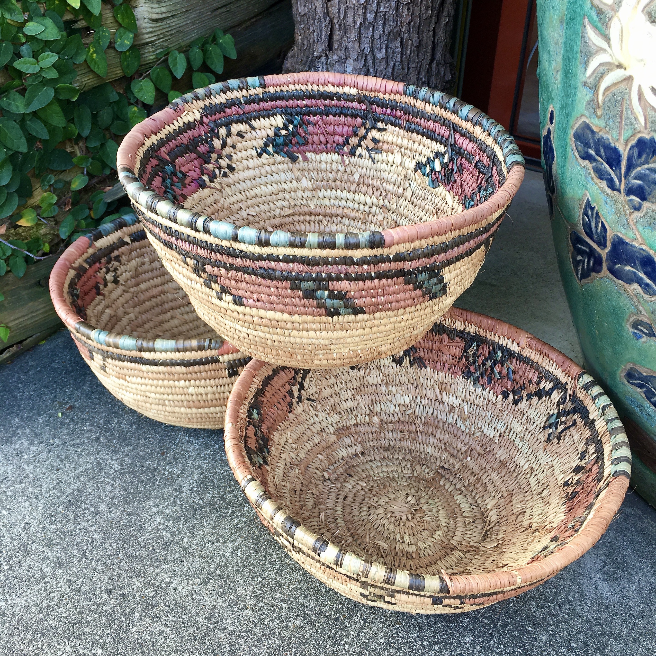 Vintage Nigerian Handmade Basket