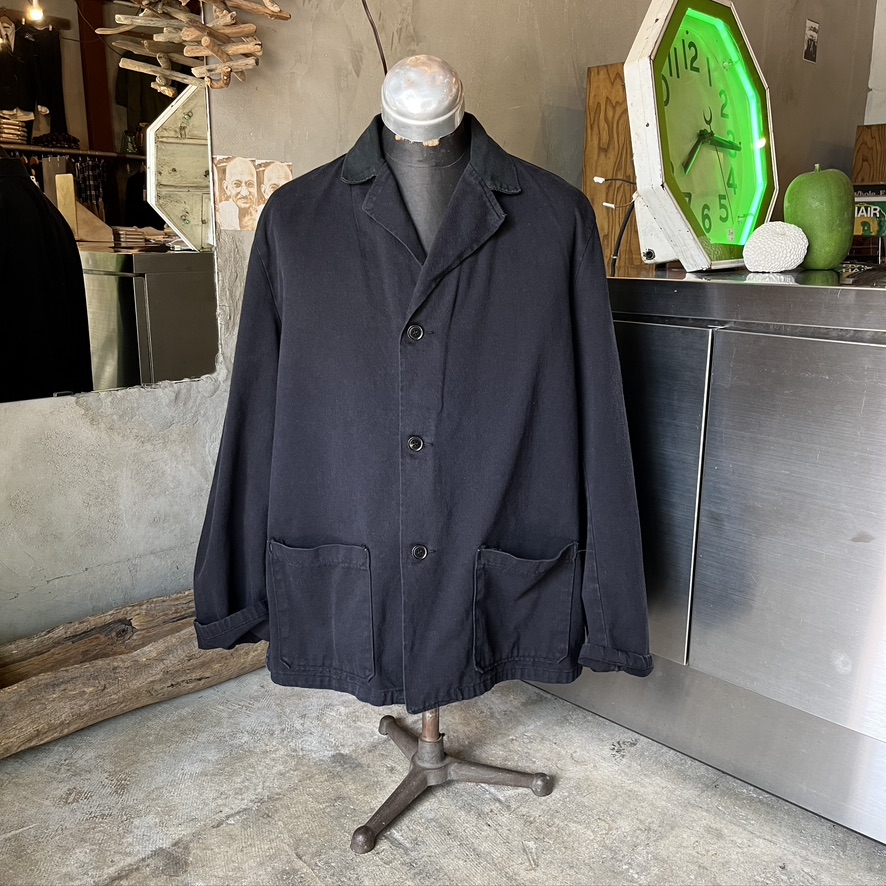 UK PRISON COTTON 3B JACKET BLK DYED