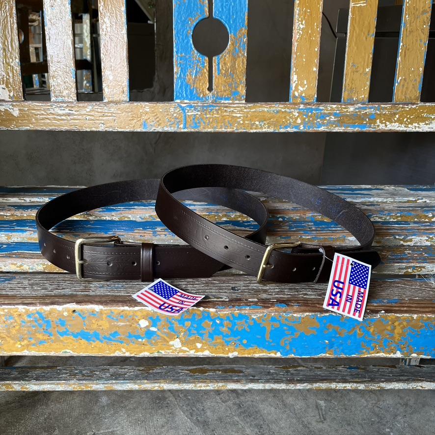 PM ADIRONDACK : 1 1/2 ACORN EMBOSSED WESTERN BELT