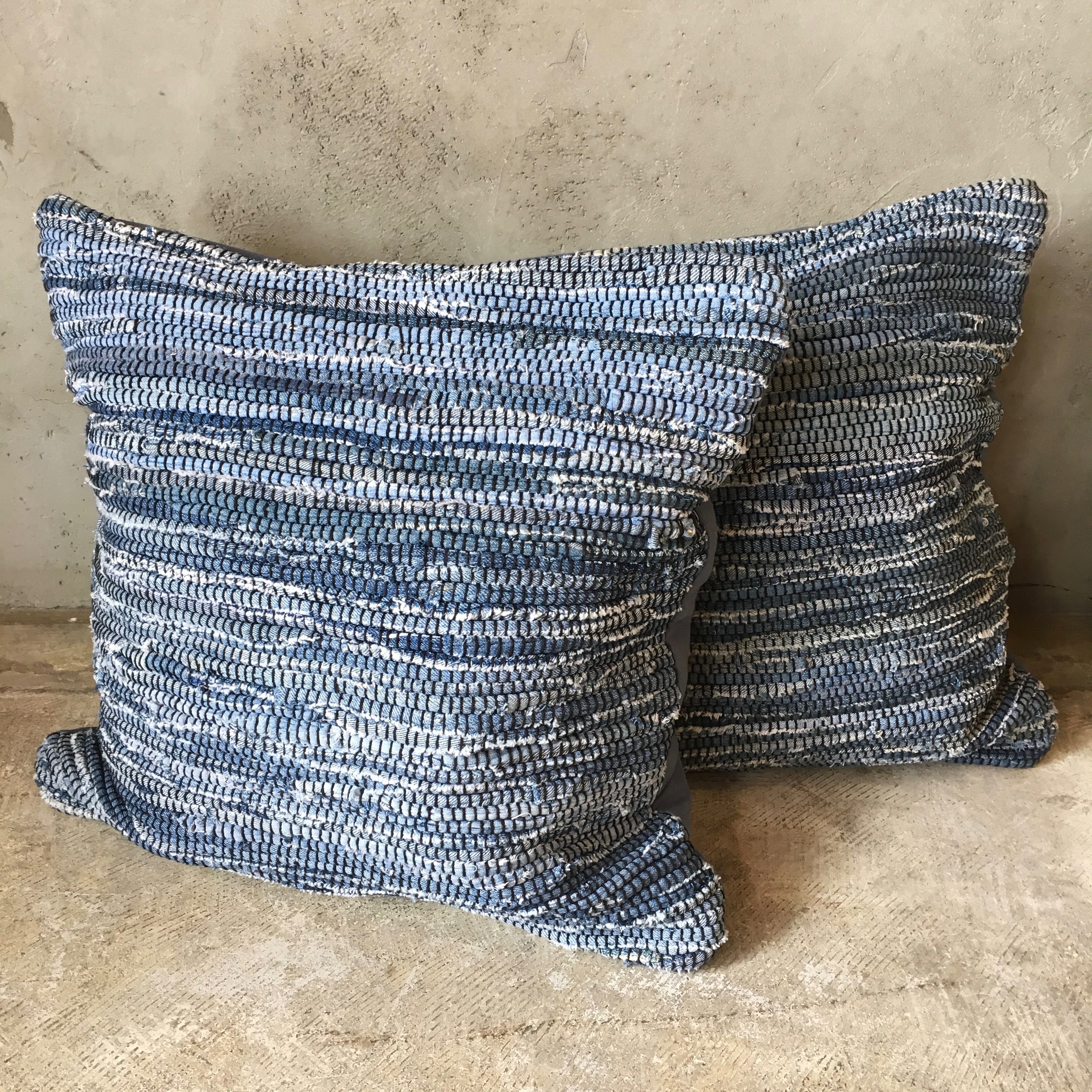 INDIA FLAG RG : DENIM CUSHION CV 50×50