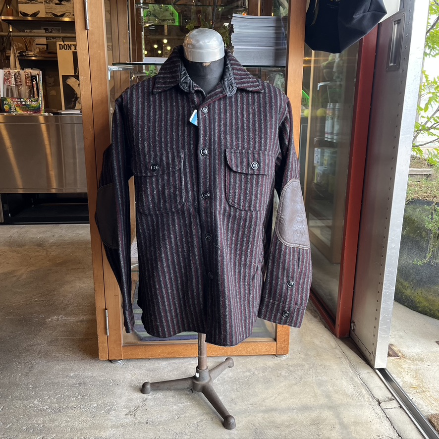 JOHNSON WOOLEN MILLS : STRIPE WOOL JACKET (USED)