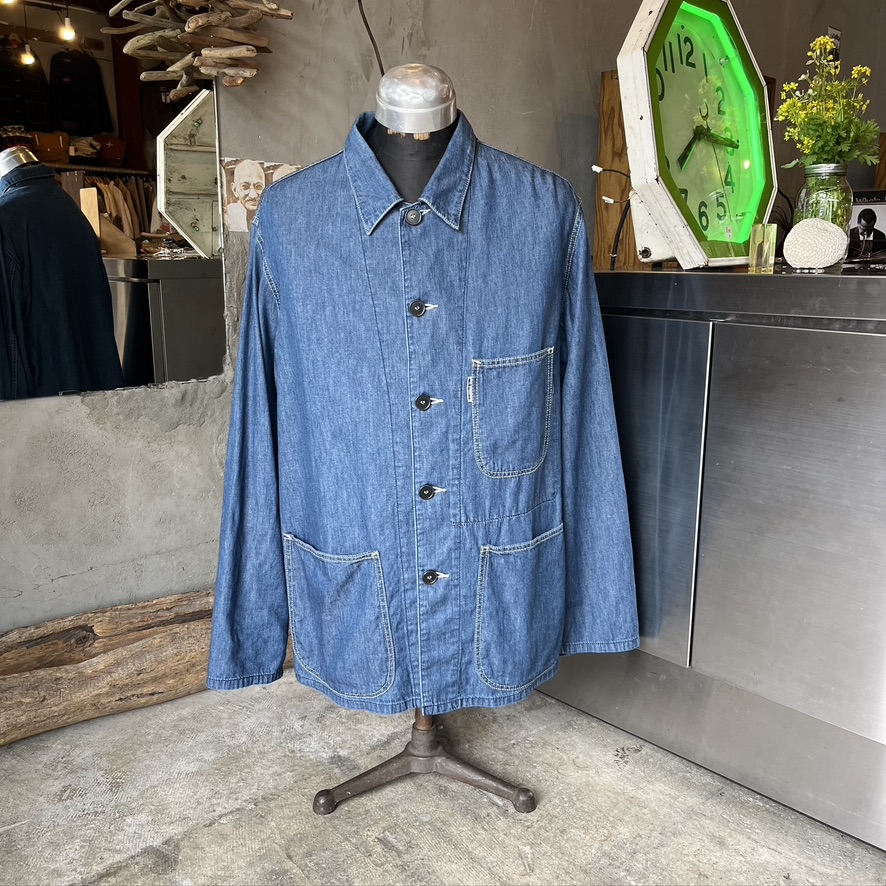 BLUE BLUE : 6oz オーガニック コンフィカバーオール シャツJK