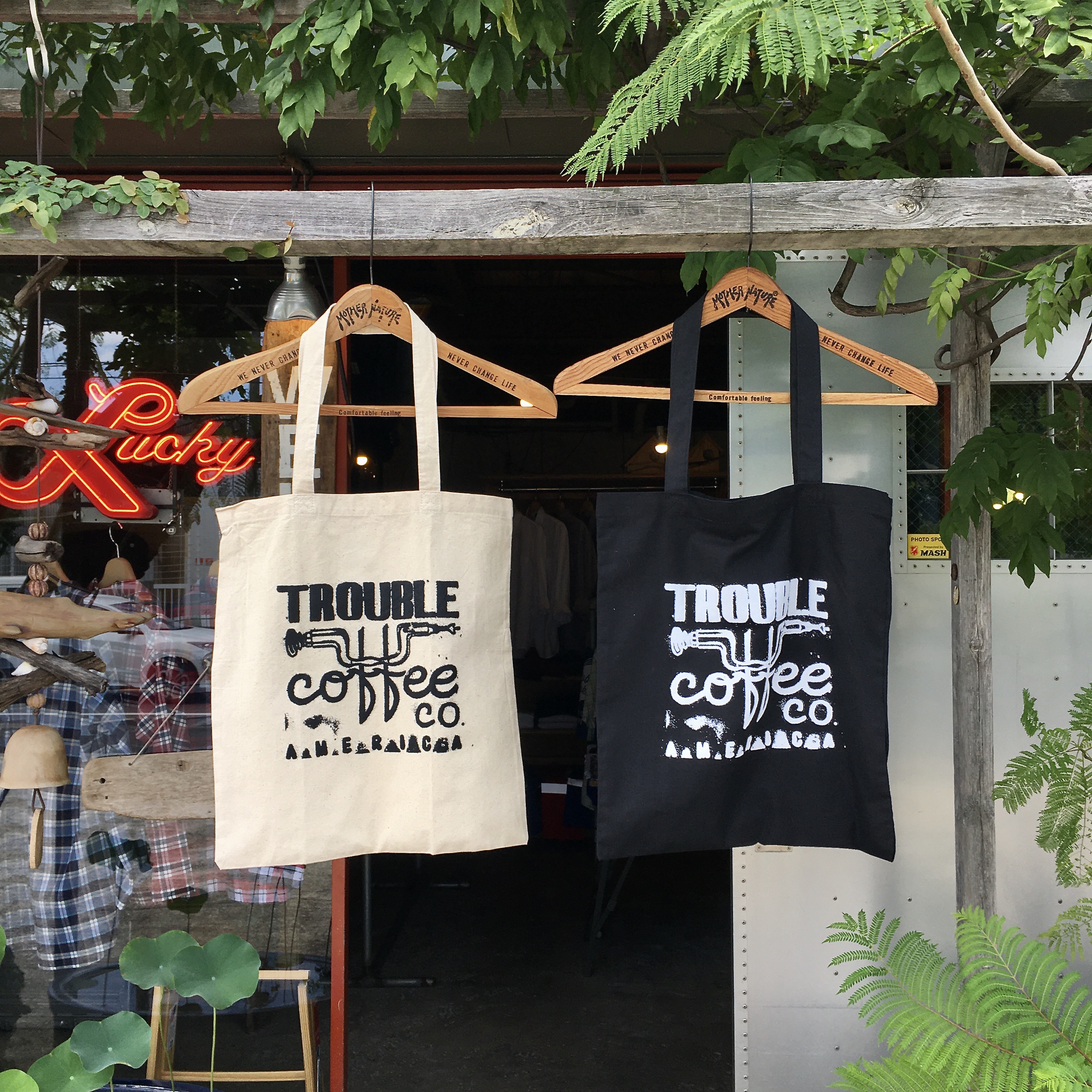 TROUBLE COFFEE : TOTE BAG  
