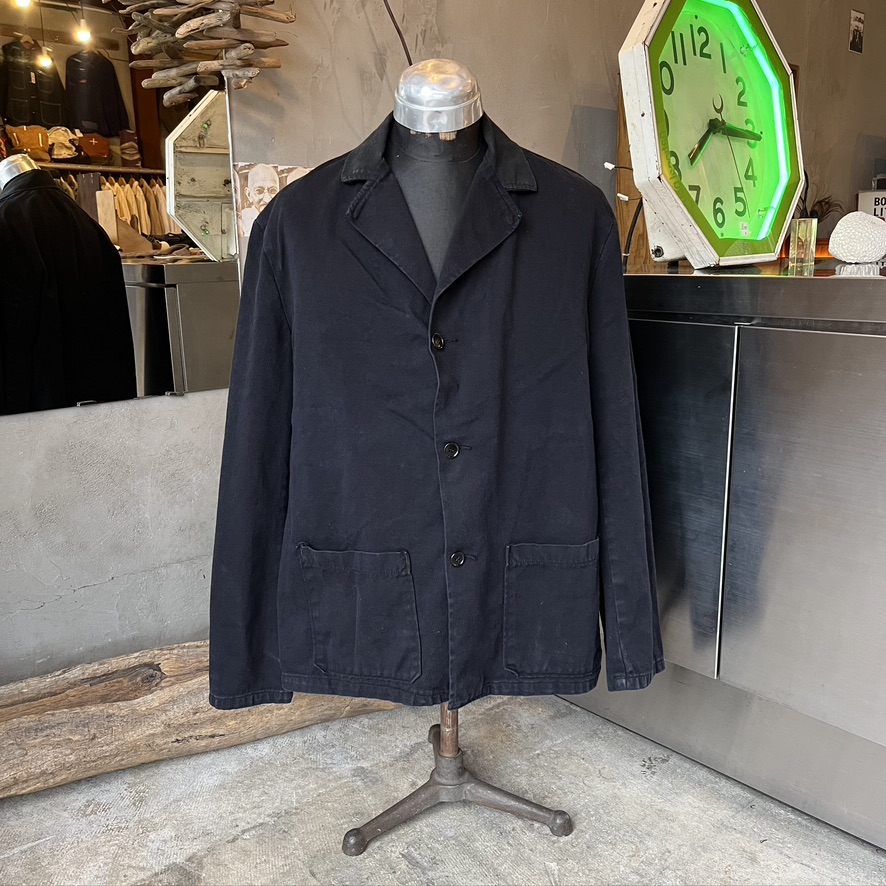 UK PRISON COTTON 3B JACKET BLK DYED