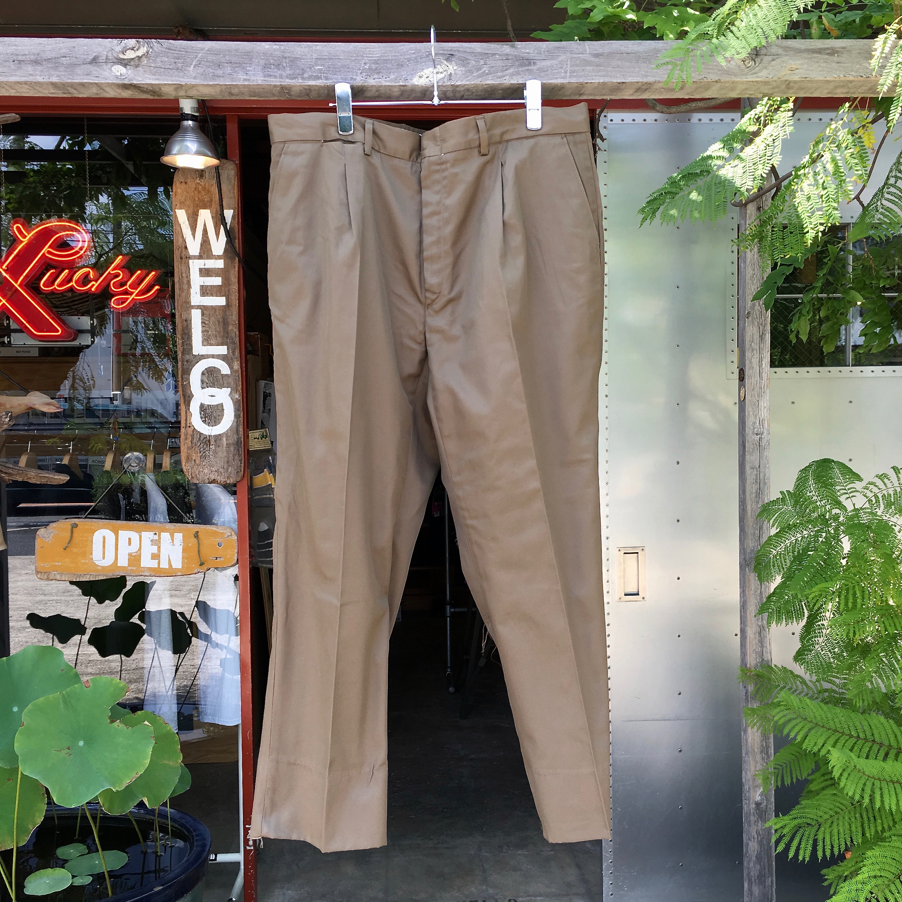 DEAD STOCK ITALIAN OD TROUSERS 80S 