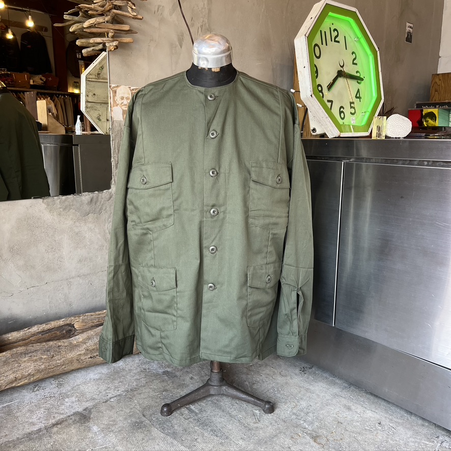 WIDE RESIZE US ARMY NO COLLAR GUAYABERA UTILITY SH