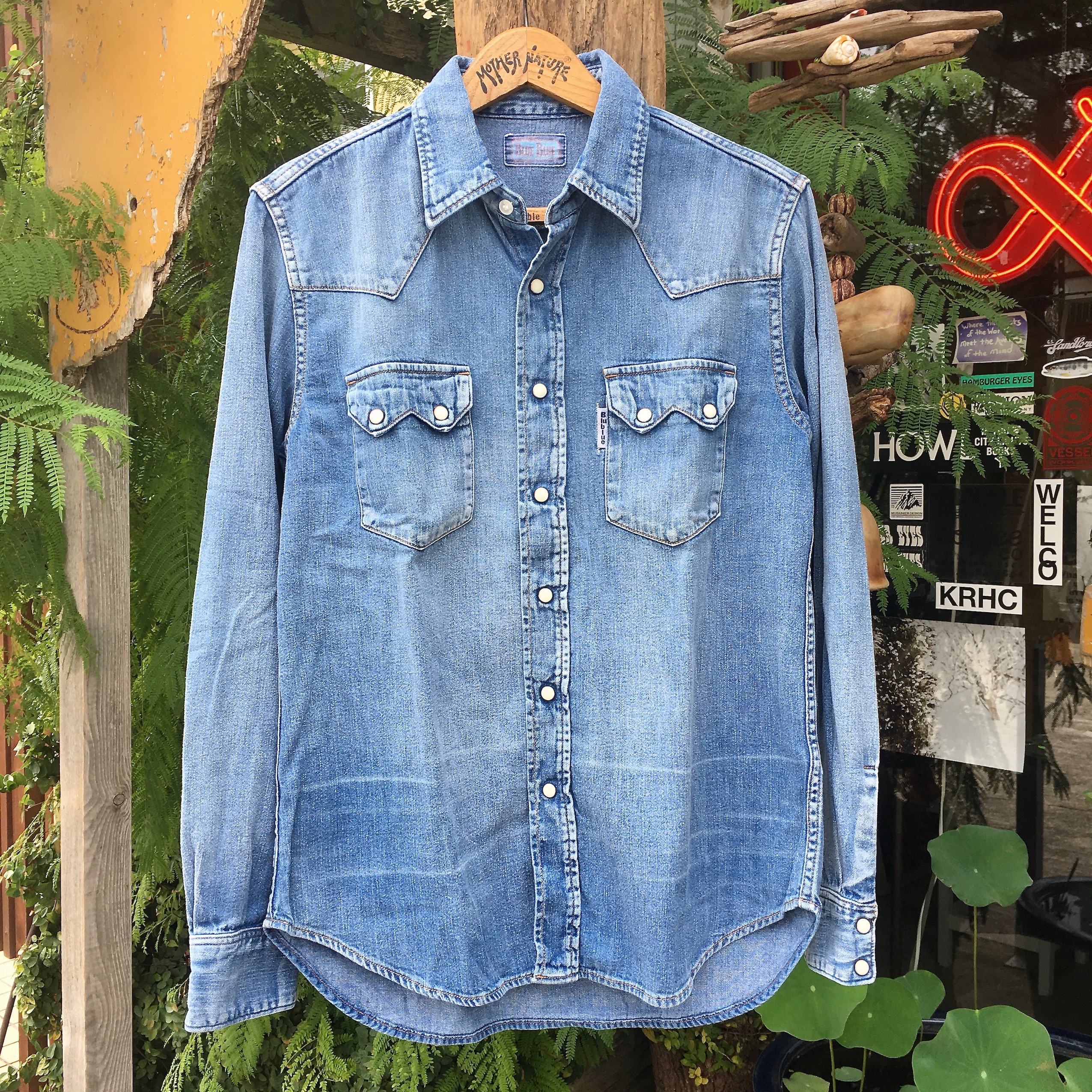BLUE BLUE : ランチウォッシュ ウエスタンシャツ