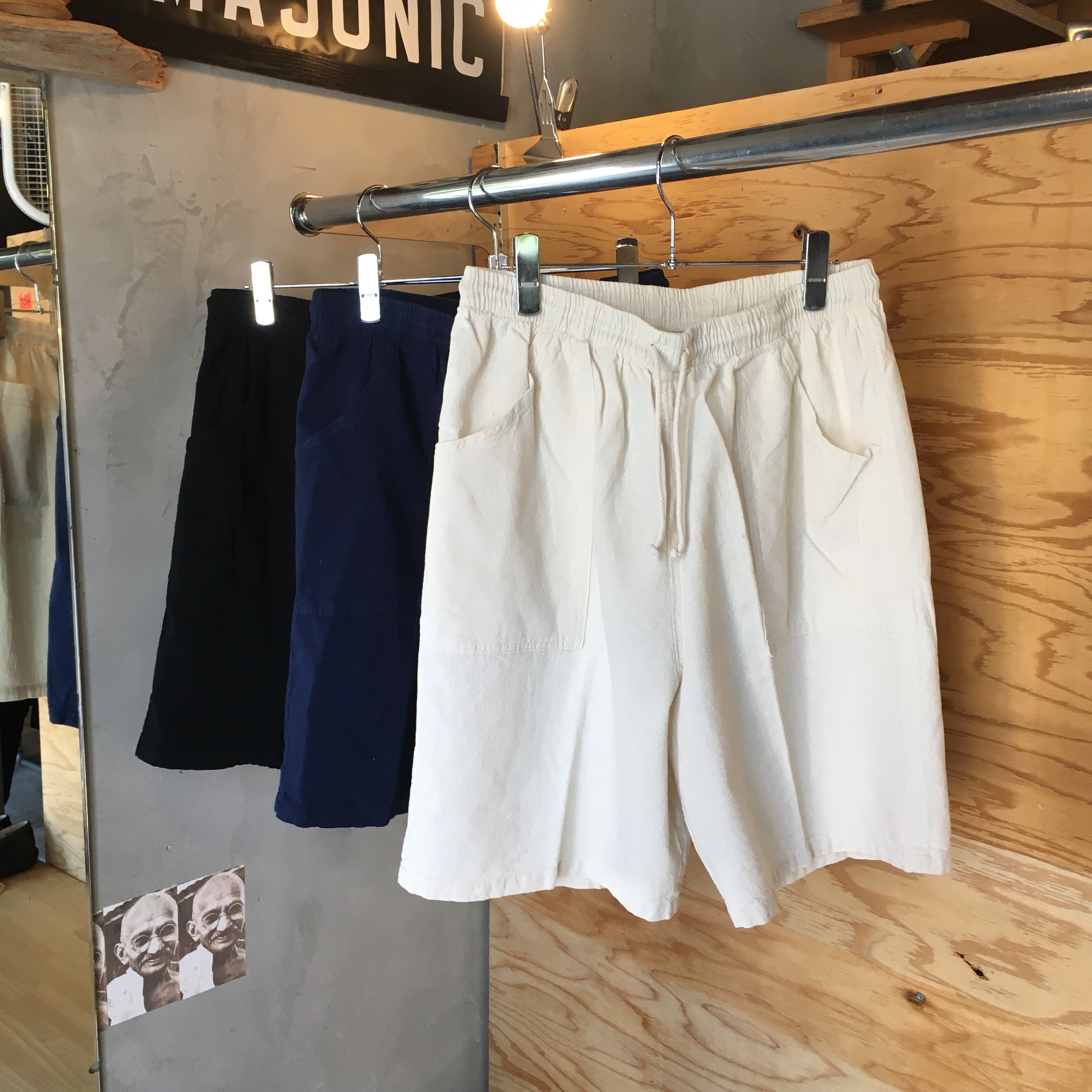 COTTON SEED : DRAWSTRING LONGER SHORTS MADE IN USA