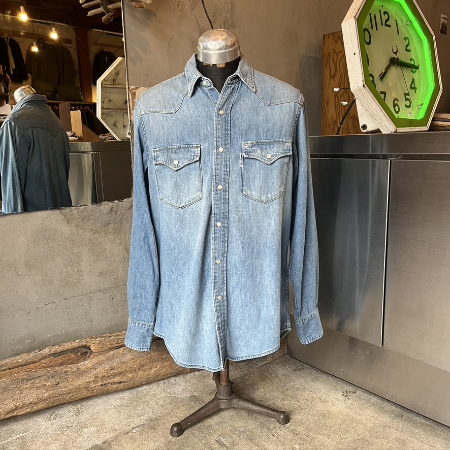 BLUE BLUE : ST2396 ライトデニム BB WASH ウエスタンシャツ