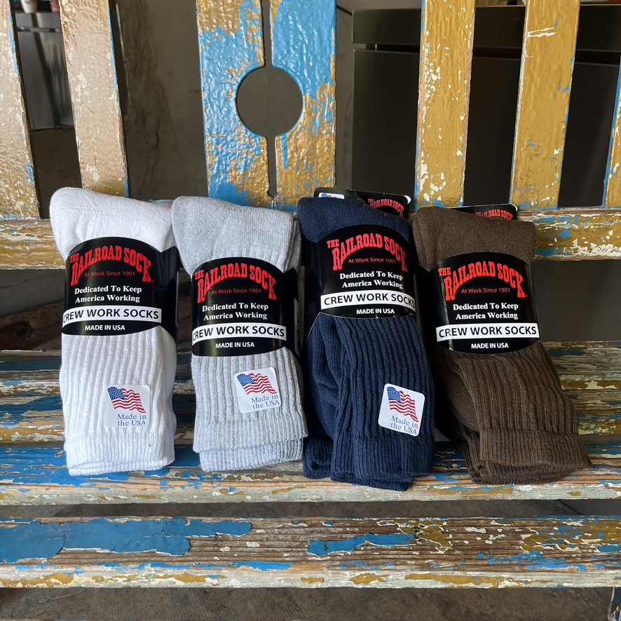 RAILROAD SOCKS : 3-Pair Crew Work Sock