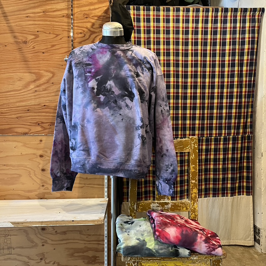 CROW TIPI TIE-DYE :LIQUID INFUSION SWEAT SHIRTS