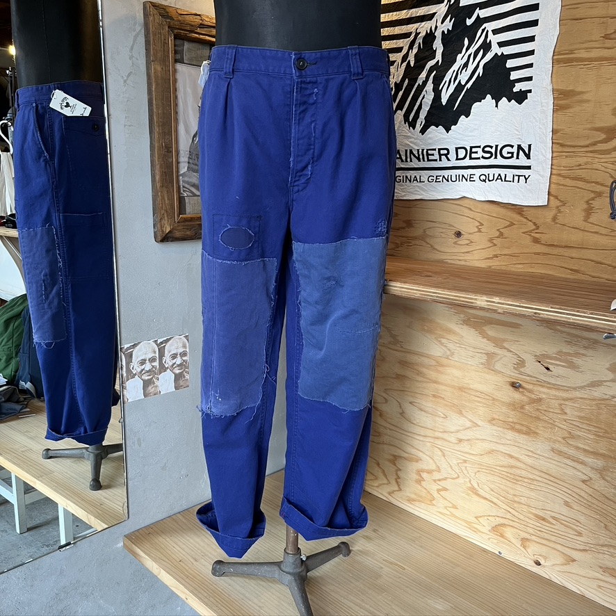 BLUE BLUE : サージ フレンチワークパンツ リメイク