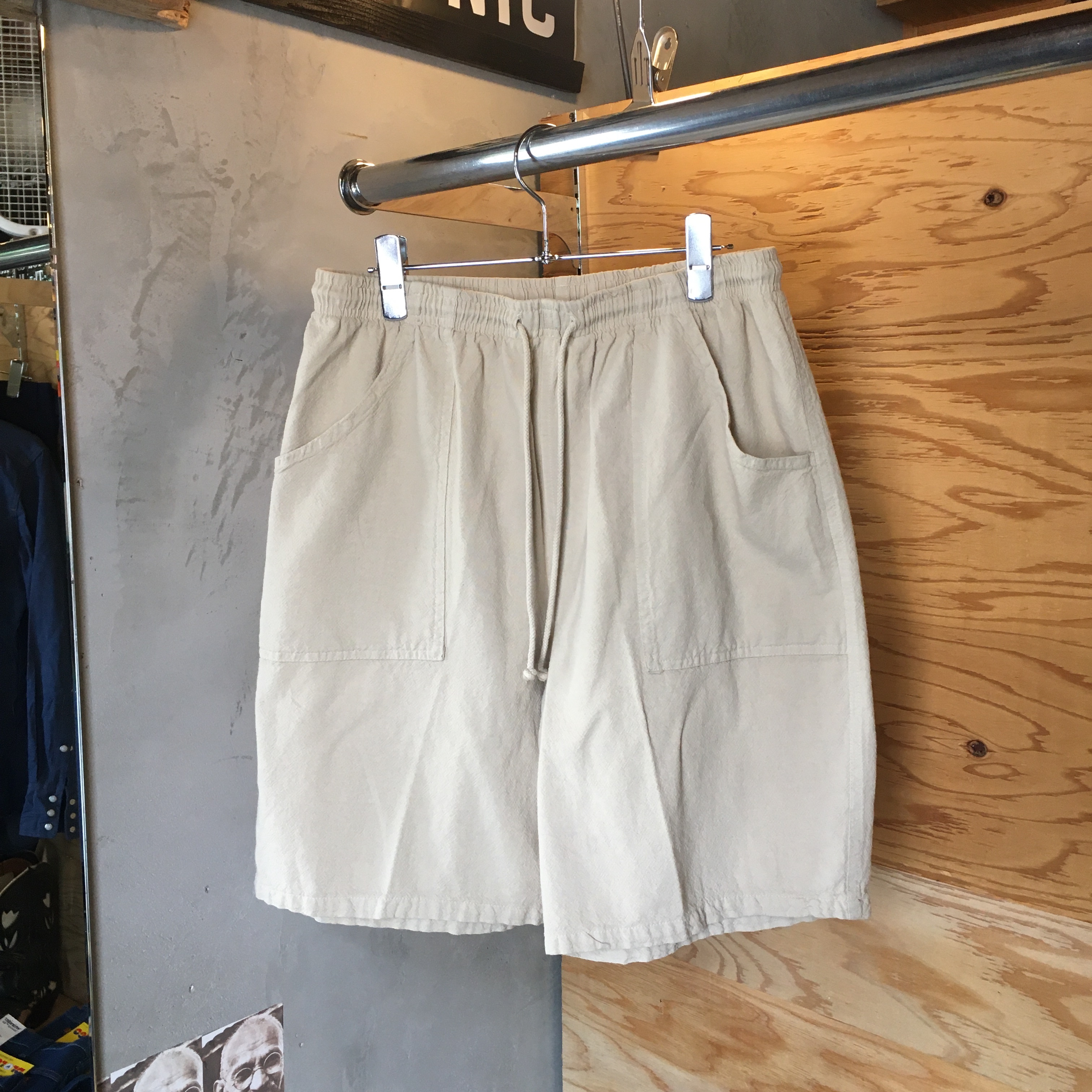 COTTON SEED : DRAWSTRING LONGER SHORTS MADE IN US