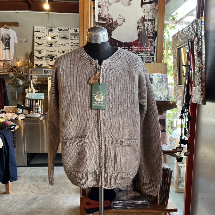 CANADIAN SWEATER : No Collar Jacket