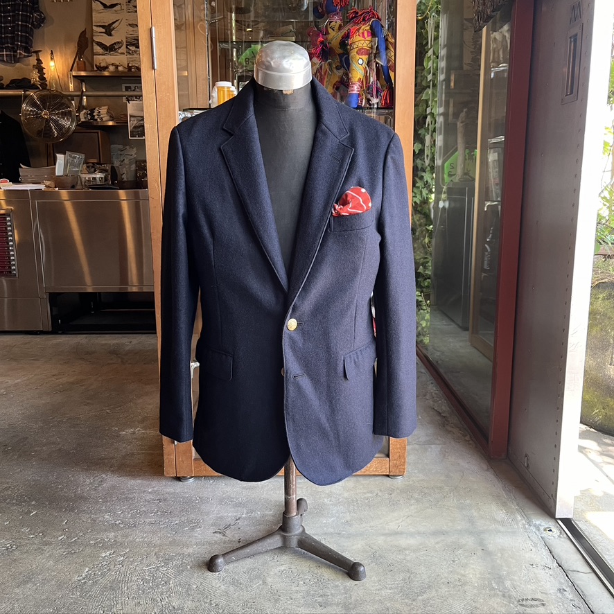 BLUE BLUE : JK2029 ウールフラノ ネイビーブレザー