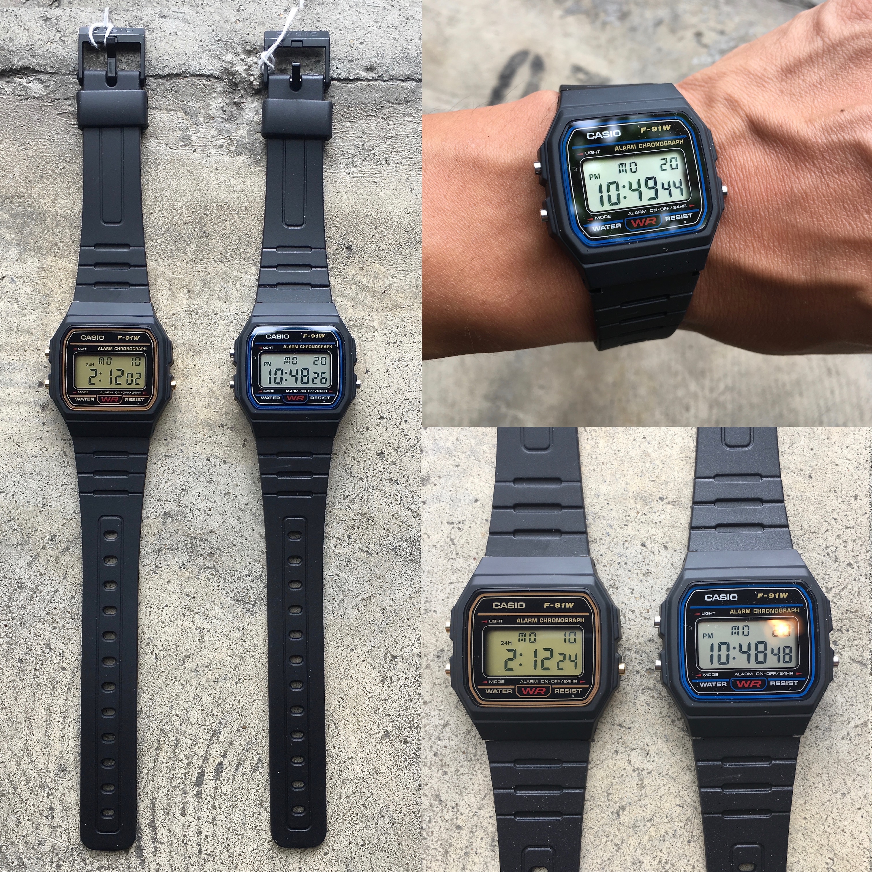 CASIO : F-9 W-1, F-91 WG-9 