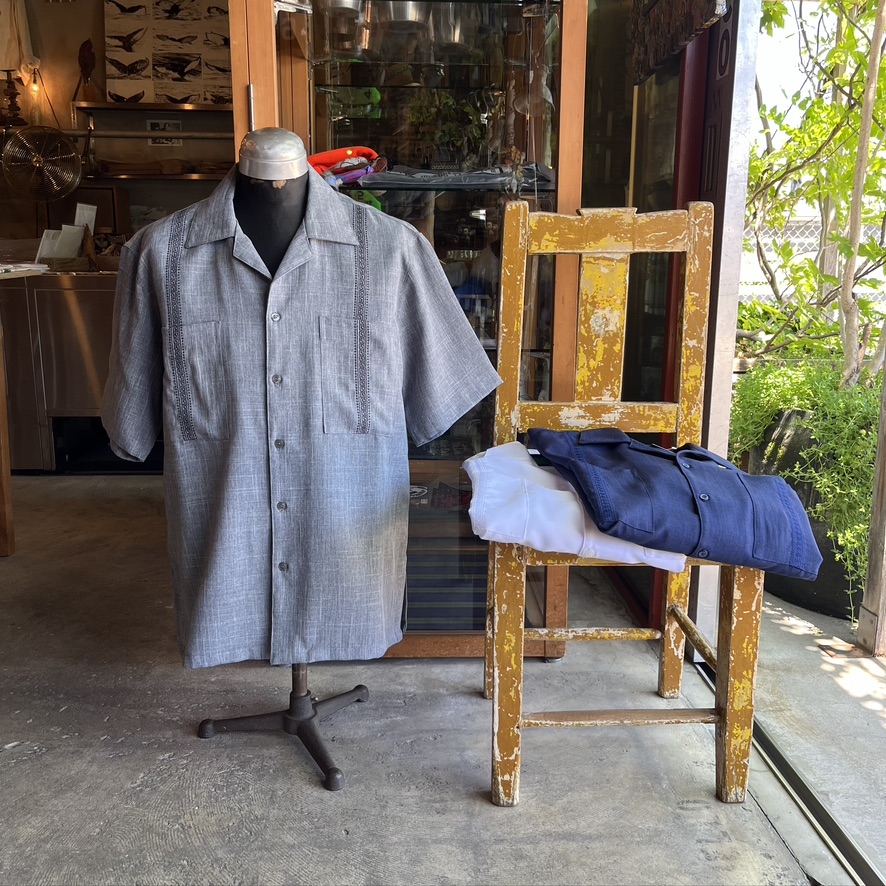 D’Accord : Cuban Collar Retro Guayabera Shirt