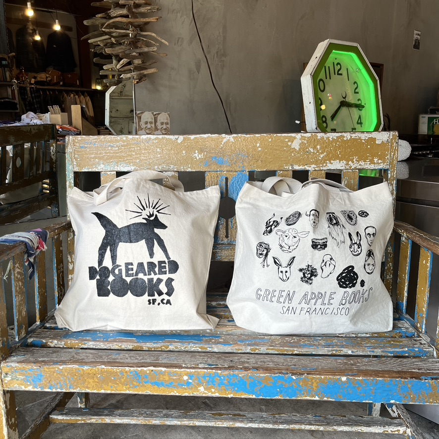 GREEN APPLE BOOKS , DOGEARED BOOKS : TOTE Bag