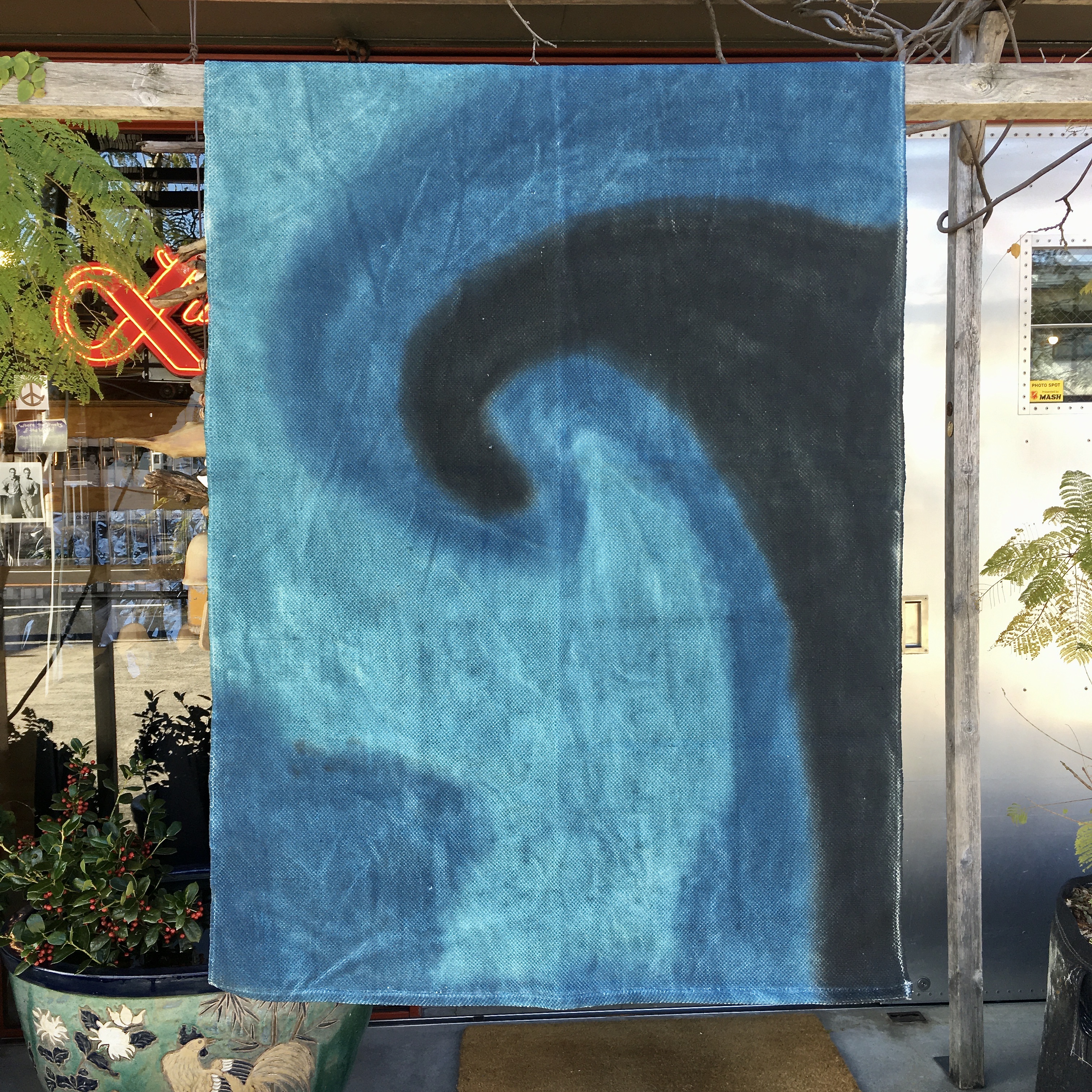 INDIA FLAG : TIE DYE PRINTED RUG 100㎝×150㎝