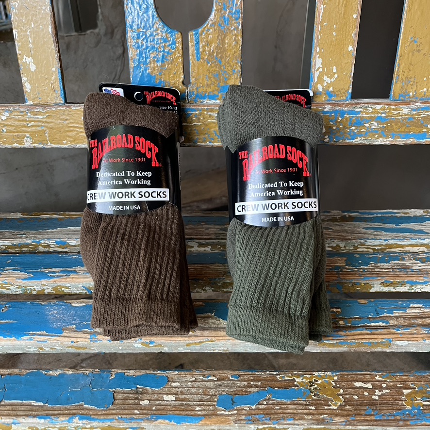 RAILROAD SOCKS : 3-Pair Crew Work Sock