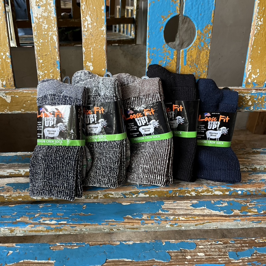 EXTRA WIDE SOCK COMPANY : MARLED MERINO WOOL SOCKS