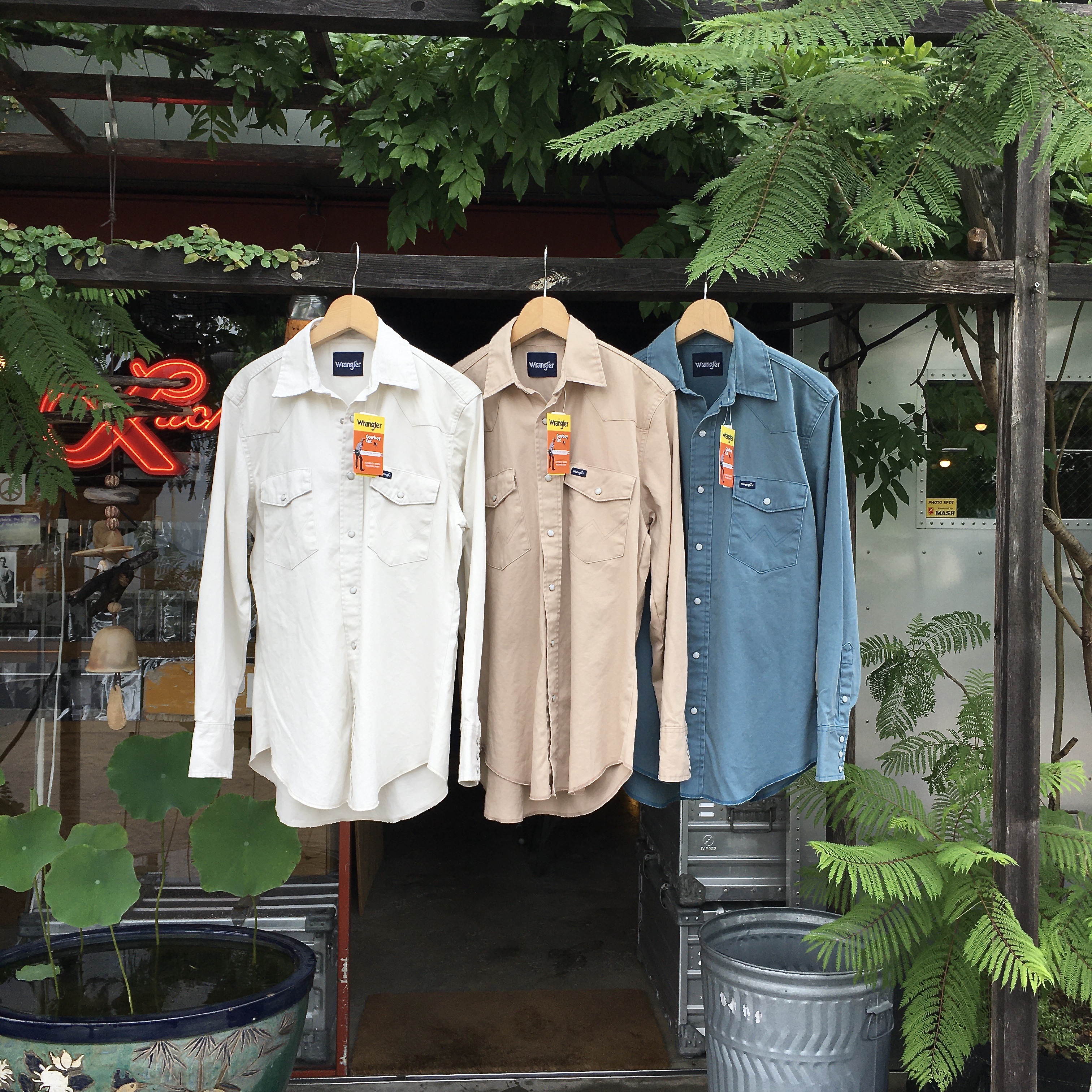 WRANGLER : BASIC TWILL SHIRTS VINTAGE WASH