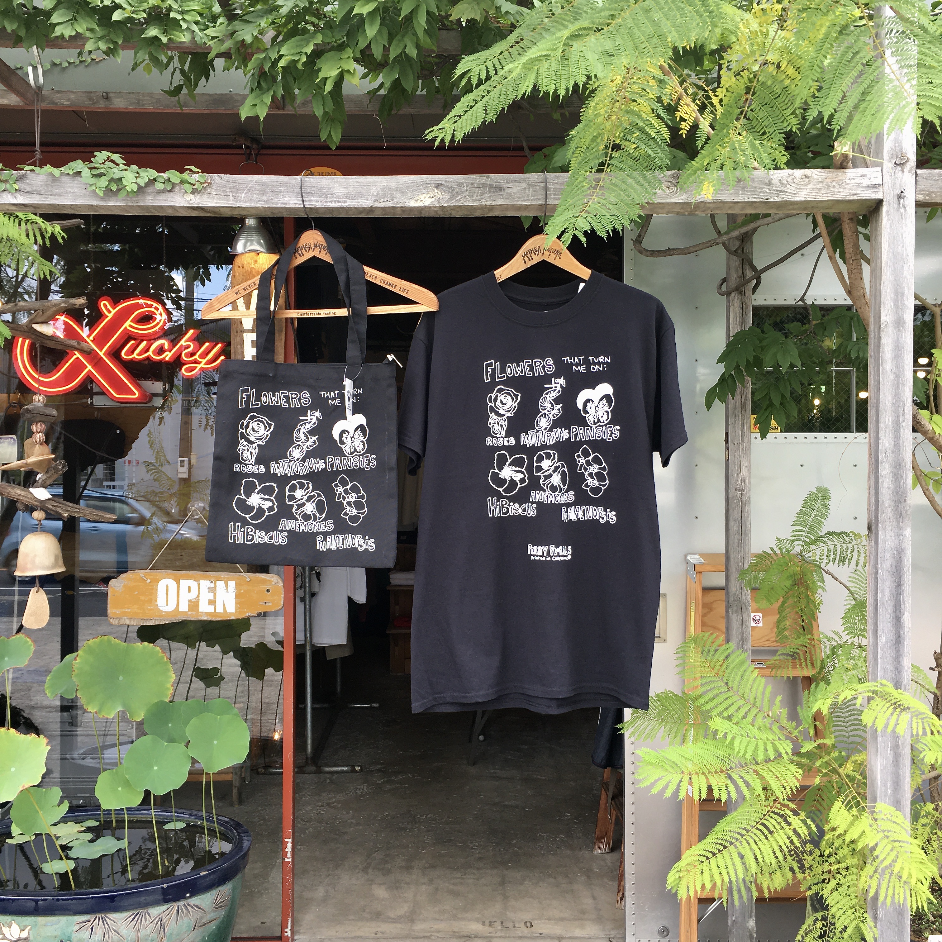  PERRY FLORALS : T-SHIRTS/FLOWER TOTE BAG/FLOWER 