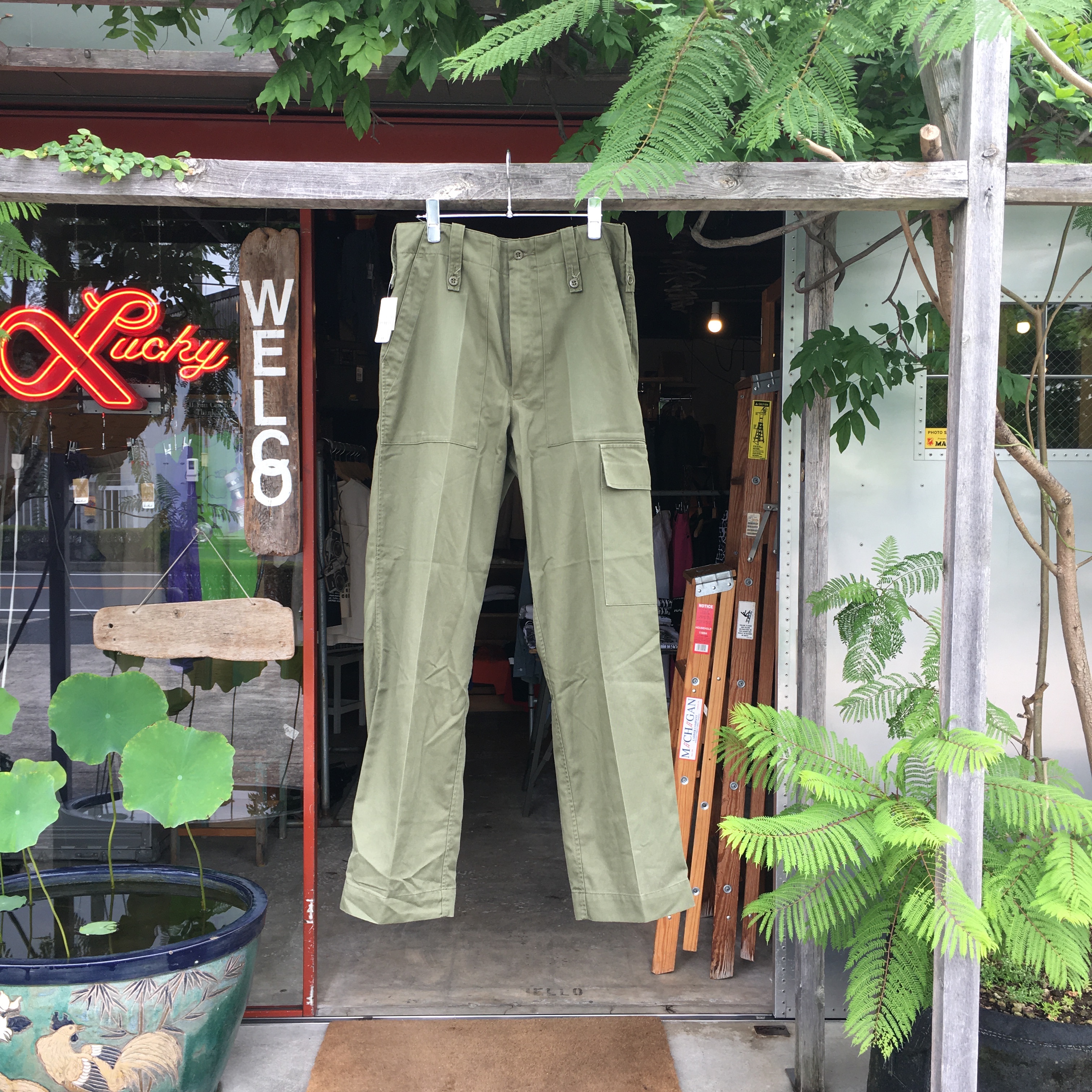 BRITISH OD FIELD PANTS (80’s〜90’s USED) 