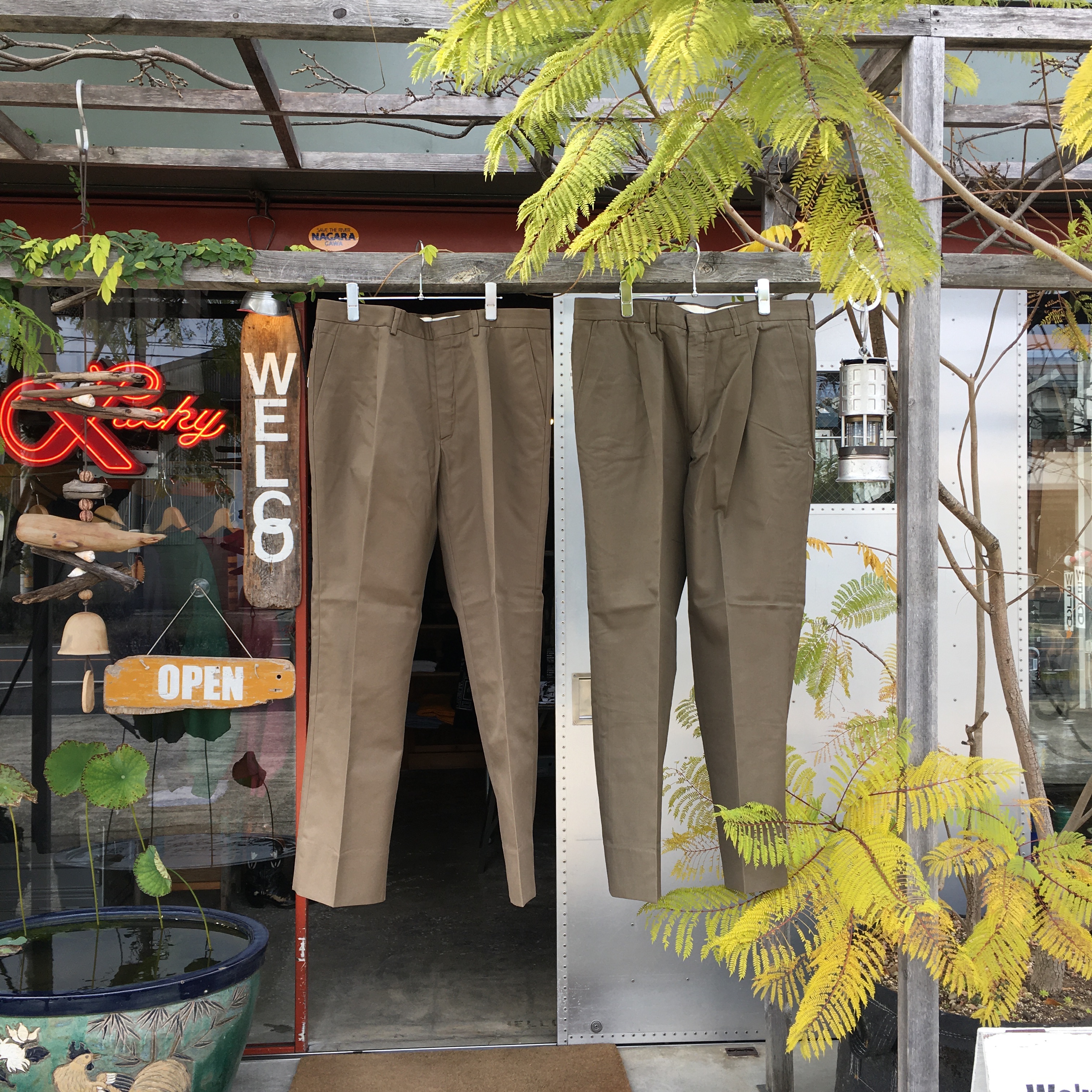 DEAD STOCK ITALIAN OD TROUSERS 80S 