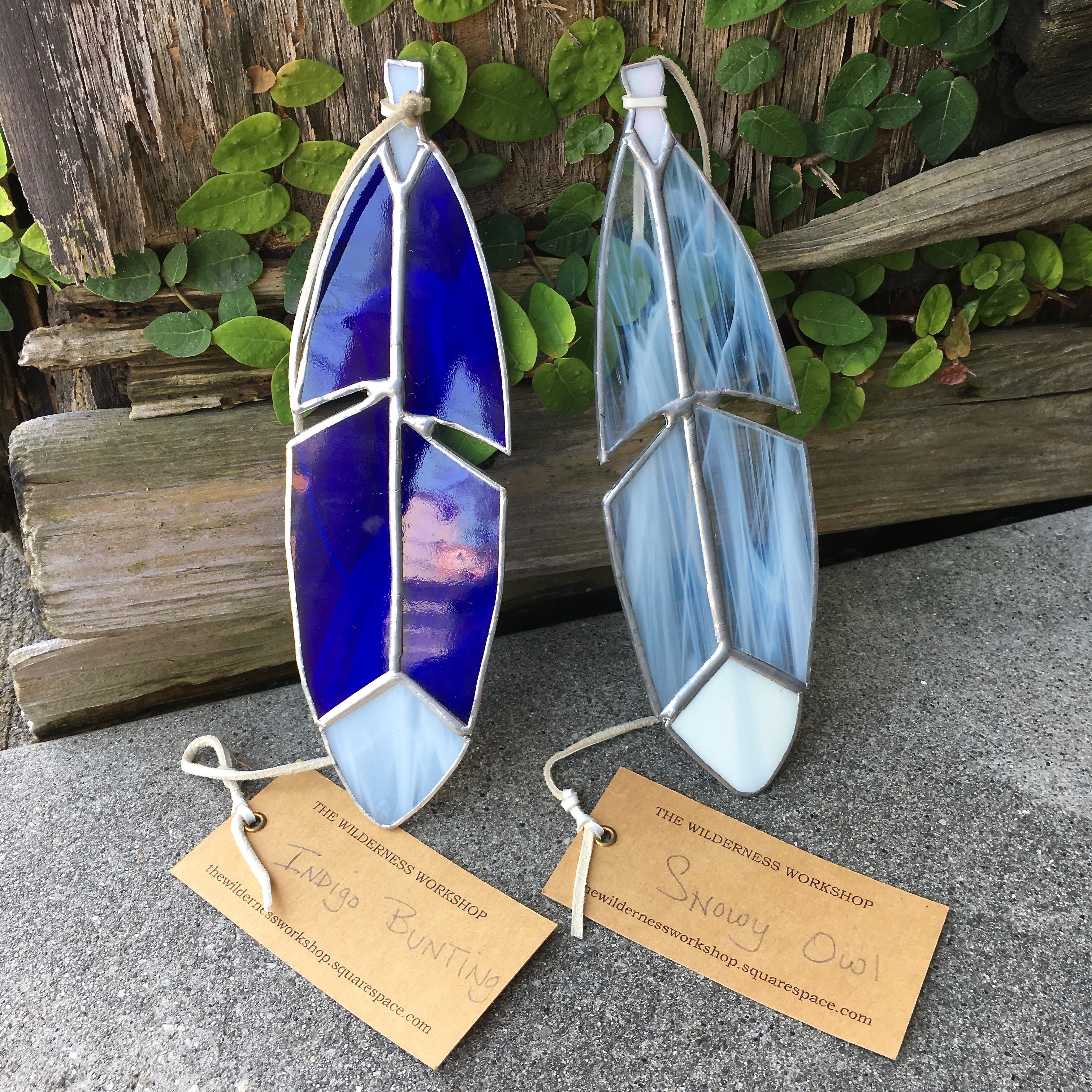 THE WILDERNESS WORKSHOP : STAIND GLASS FEATER LARG