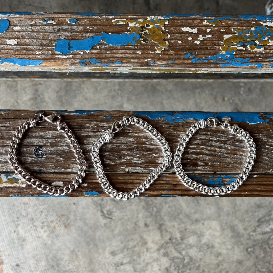 FEDERICO SILVER : hollow curb chain bracelet 7㎜