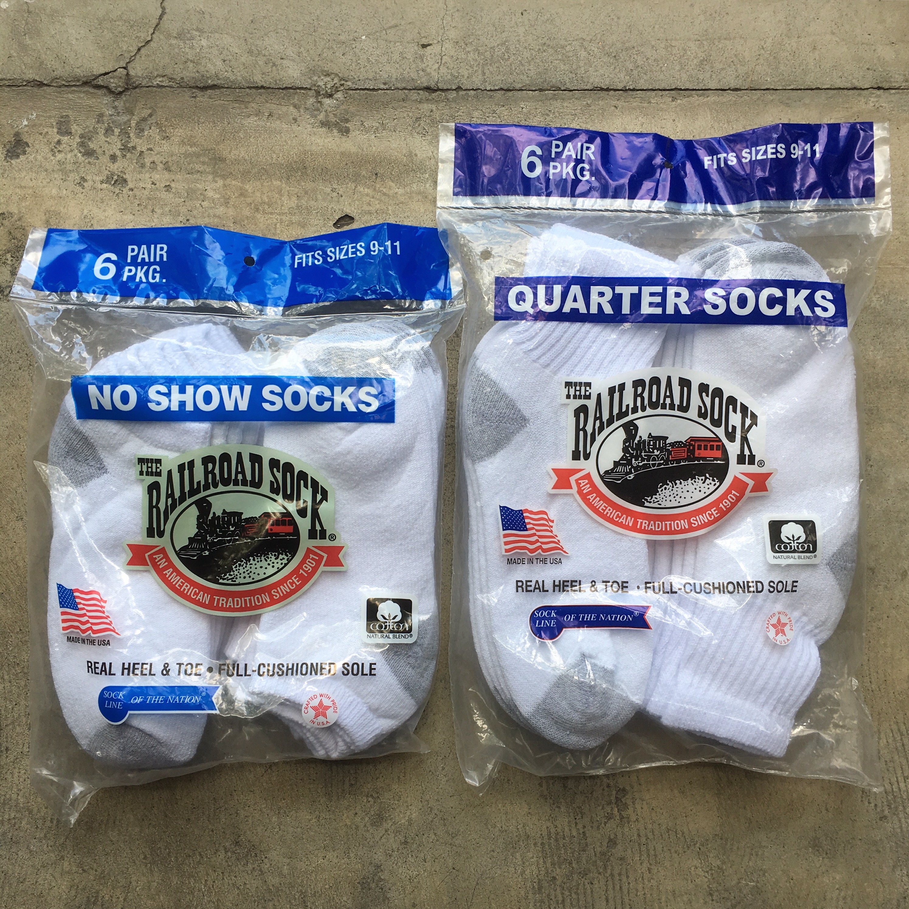 RAILROAD SOCKS : 6PAIR NO SHOW SOCKS,QUARTER SOCKS