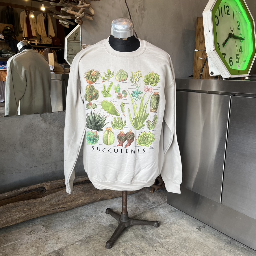ATLAS SCREEN PRINTING : SUCCULENTS CREW SWEAT