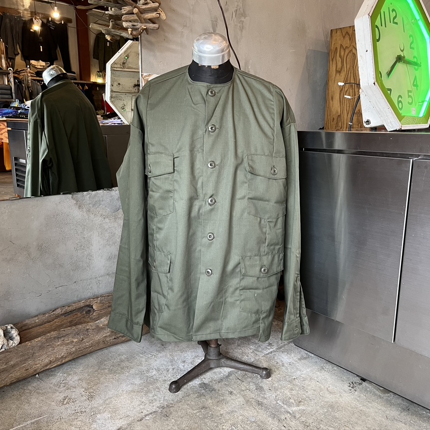 WIDE RESIZE US ARMY NO COLLAR GUAYABERA UTILITY SH