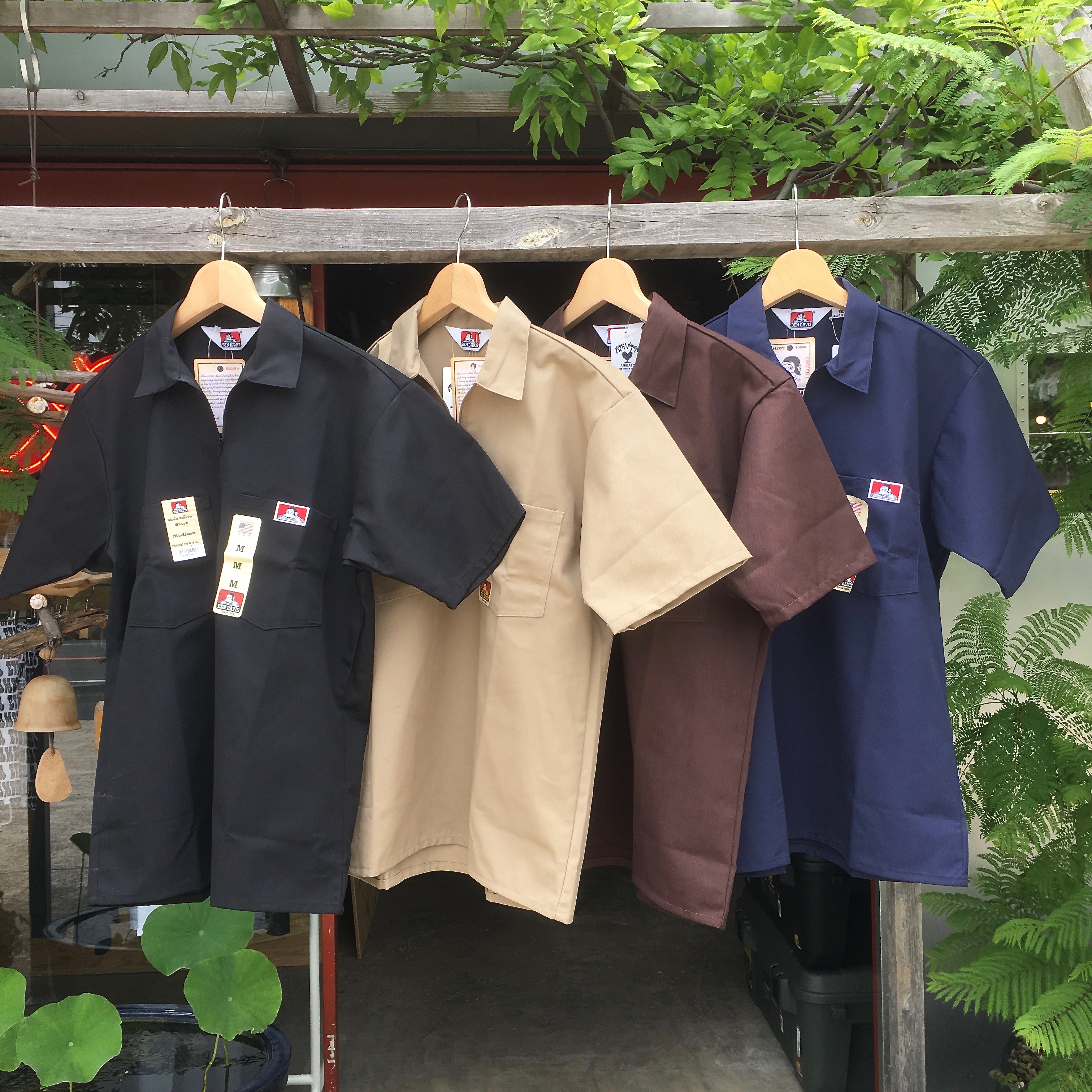 BEN DAVIS : HALF ZIP SS SHIRTS
