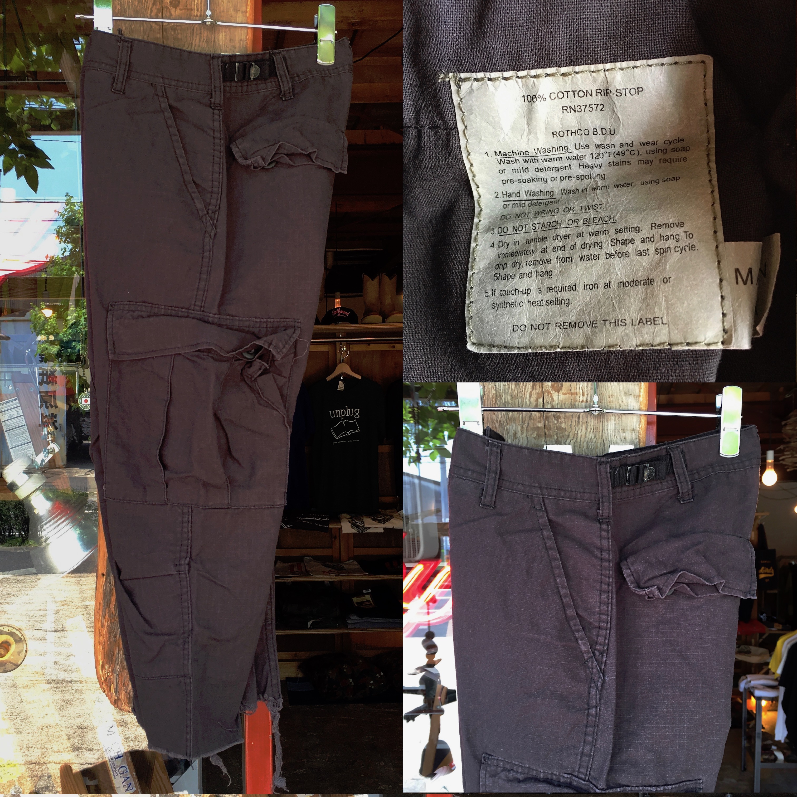  ROTHCO : 100% COTTON RIPSTOP BDU PANTS CUT OFF