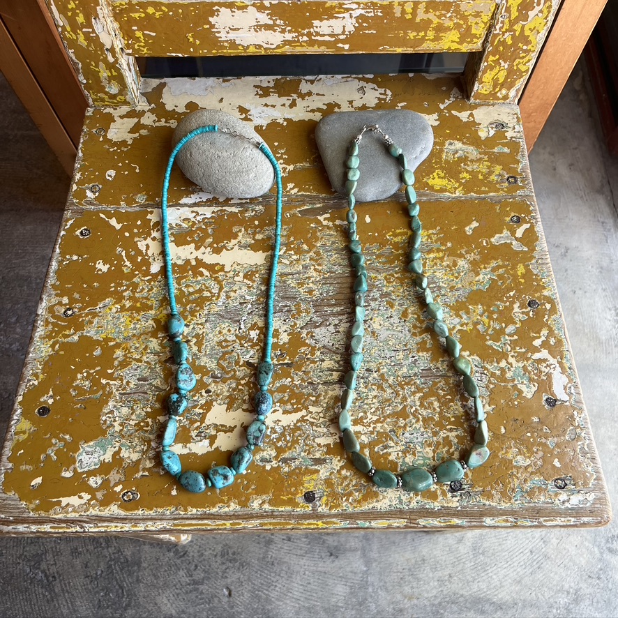 Native American Turquoise Necklace ,Green Turquois