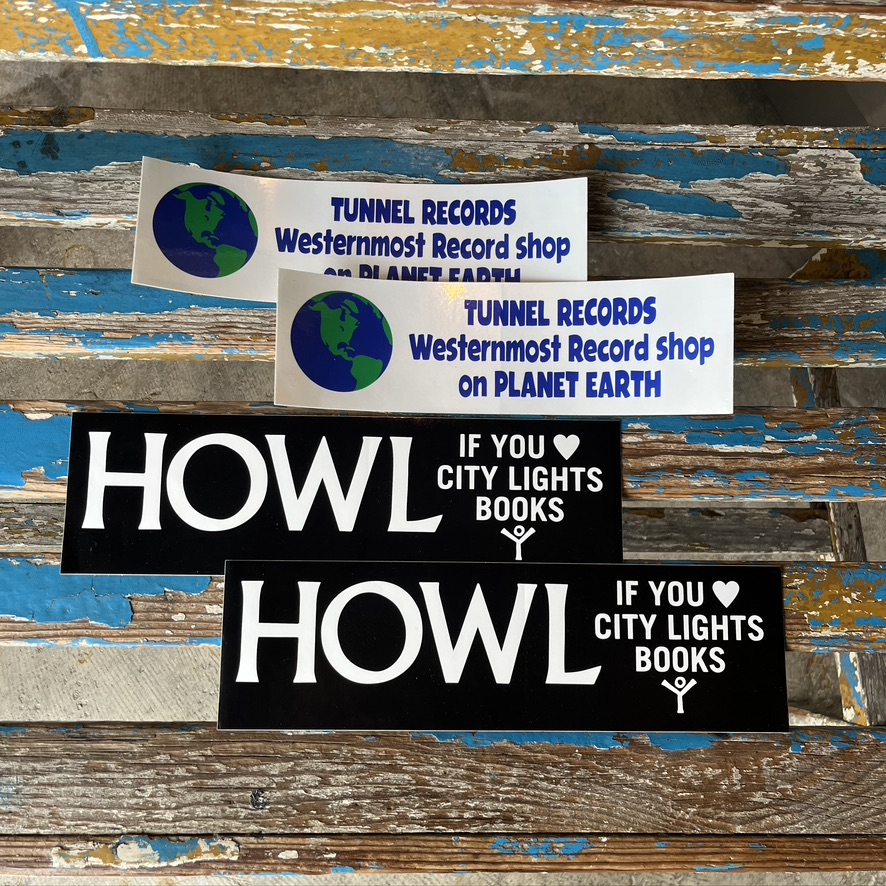 CITY LIGHTS BOOKSTORE ,TUNNEL RECORDS : STICKER