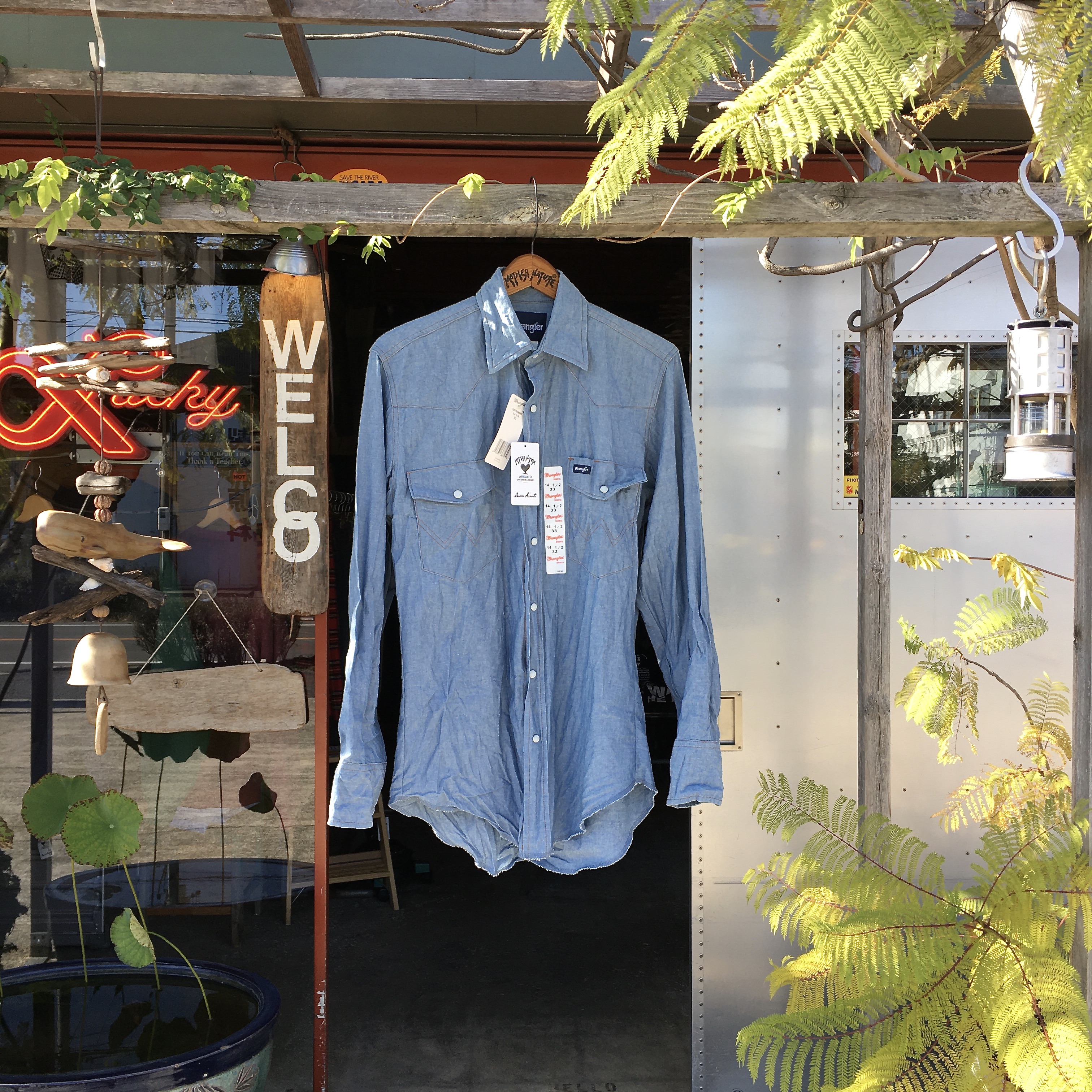 WRANGLER : COWBOY WORK WESTERN COTTON CHAMBRAY