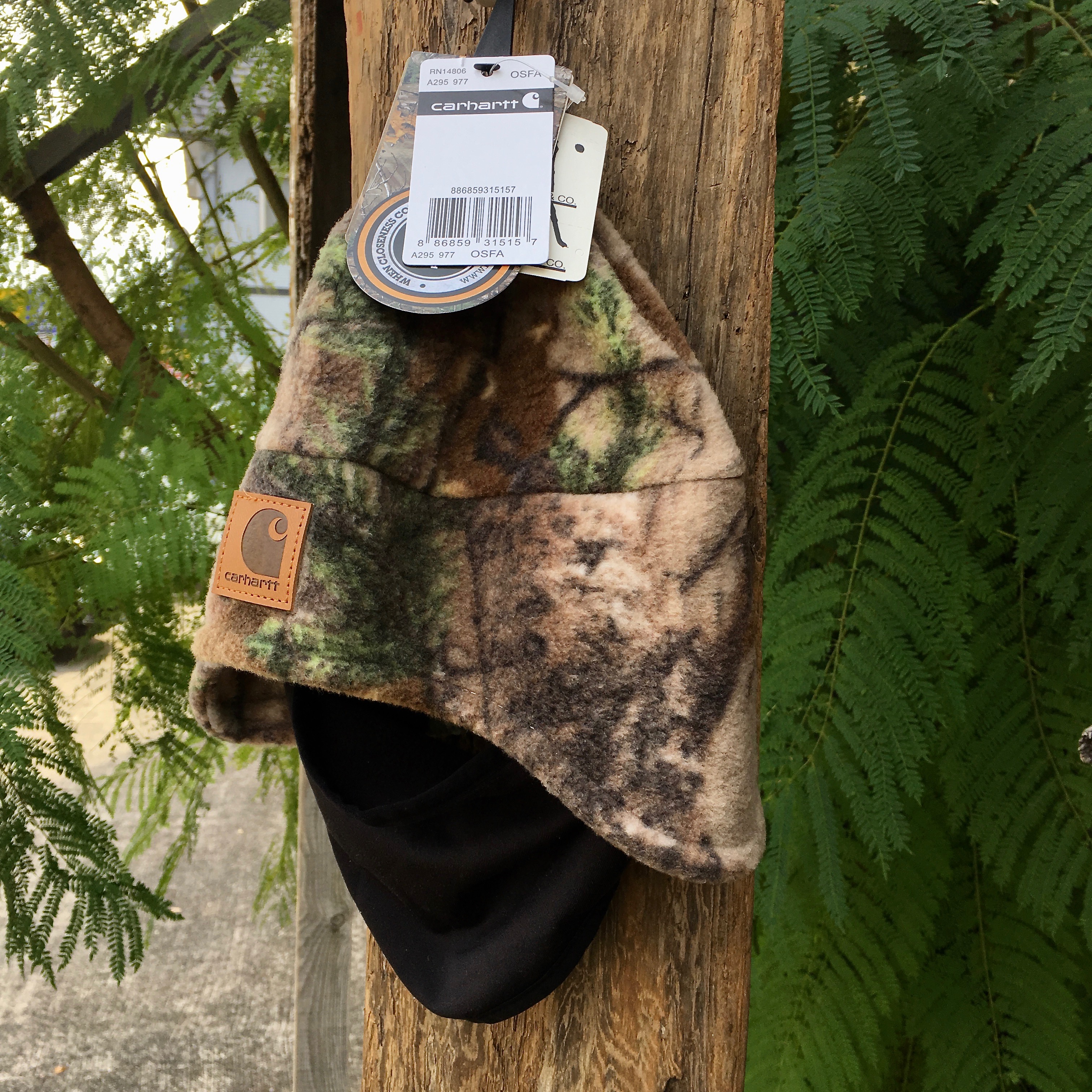 CARHARTT : A295 WORK CAMO AP FLEECE 2IN1 HEADWEAR
