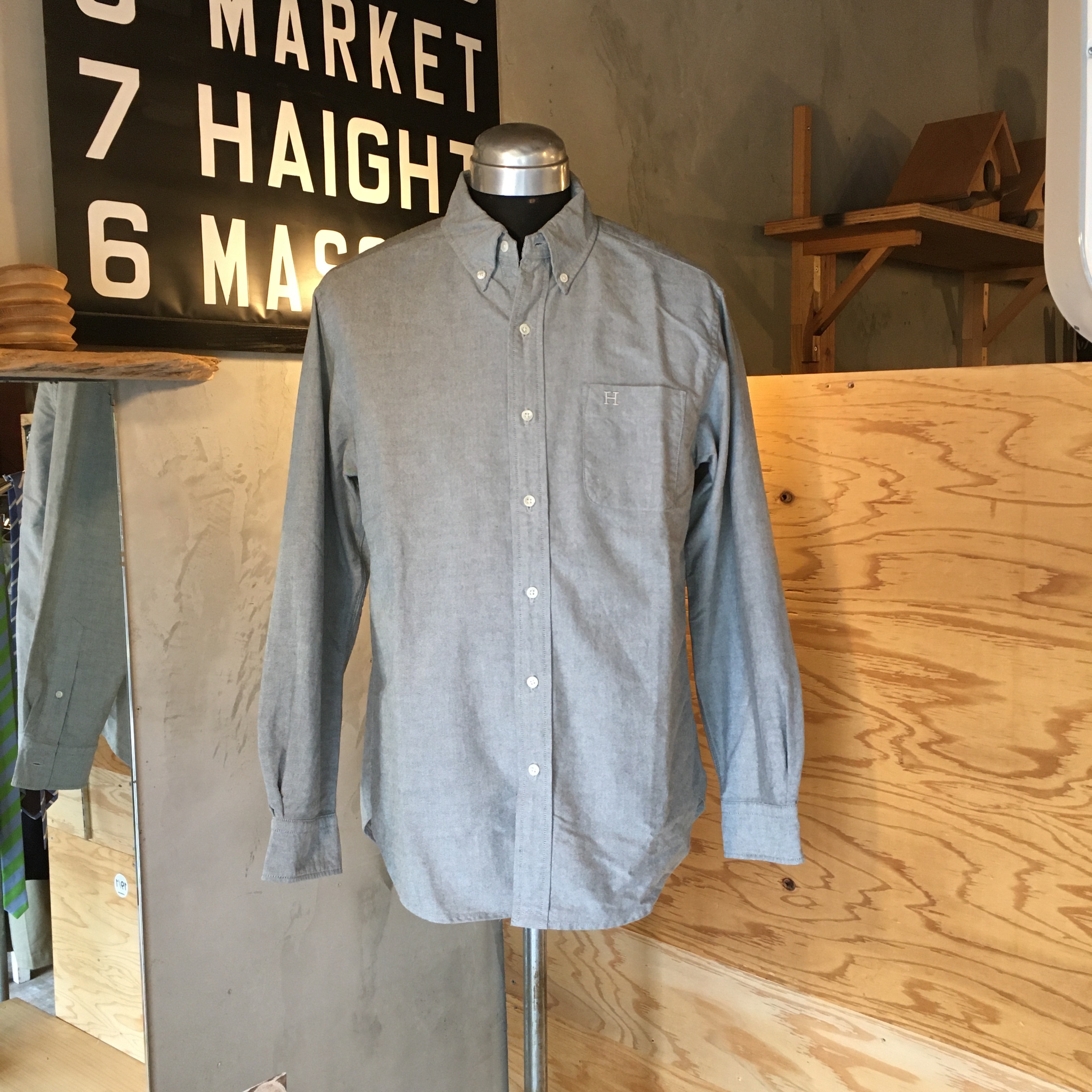 HOLLYWOOD RANCH MARKET: Hエンブロダリーオックスフォードボタンダウンシャツ