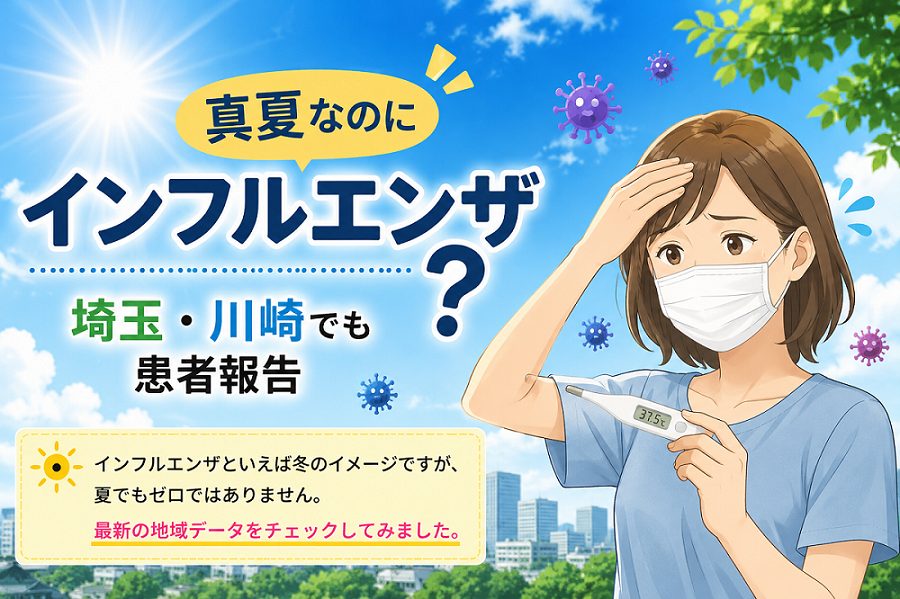 真夏でもインフルエンザ?埼玉県で流行開始の目安「1.00」を超える